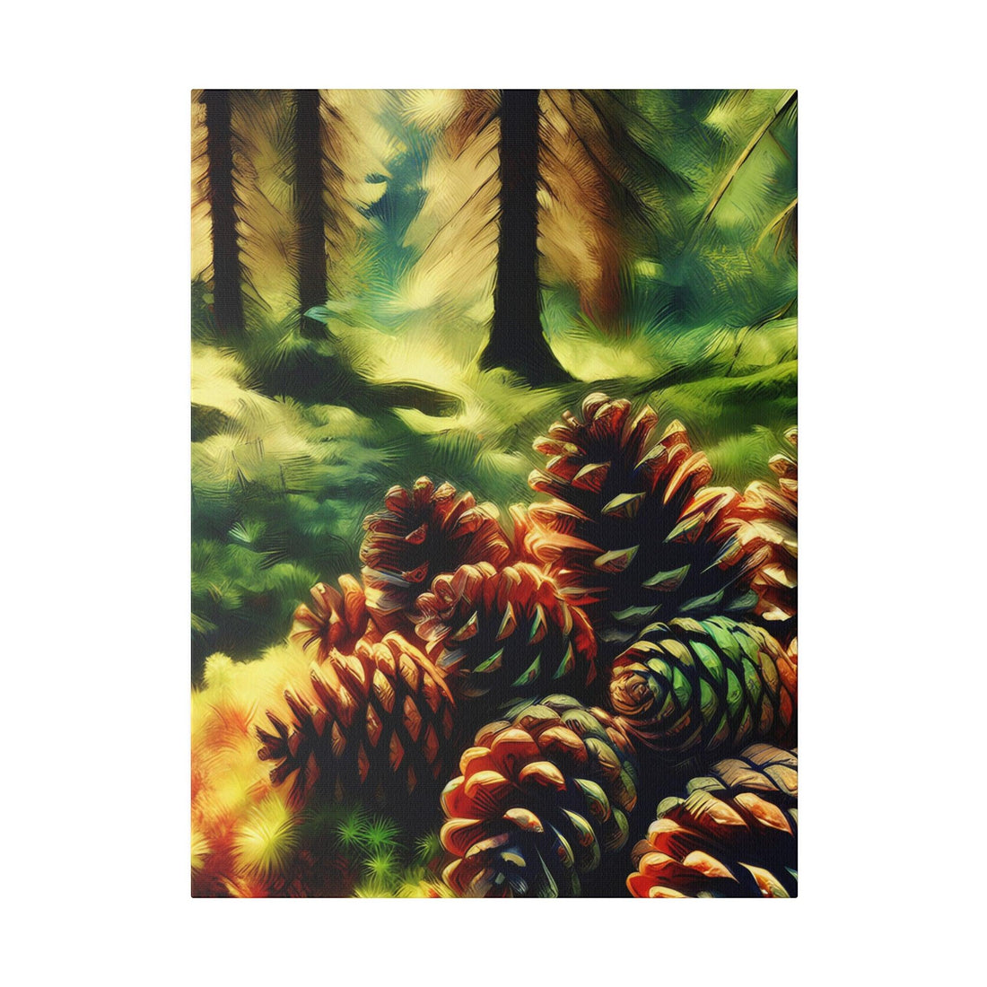 "Whispering Pines: Majestic Pine Cone Canvas Wall Art" - The Alice Gallery