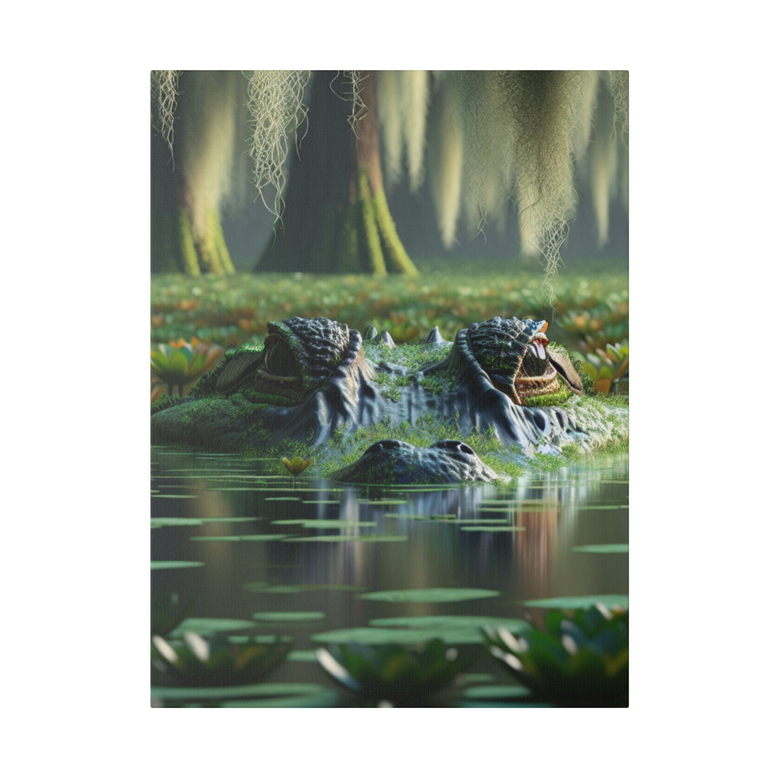 "Alligator Allure: Exotic Canvas Wall Art"