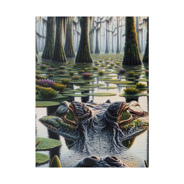 "Alligator Allure: Captivating Canvas Wall Art"
