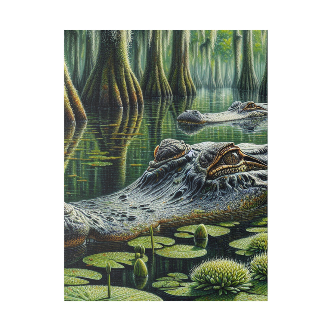 "Alligator Majesty: An Exotic Canvas Wall Art Collection"