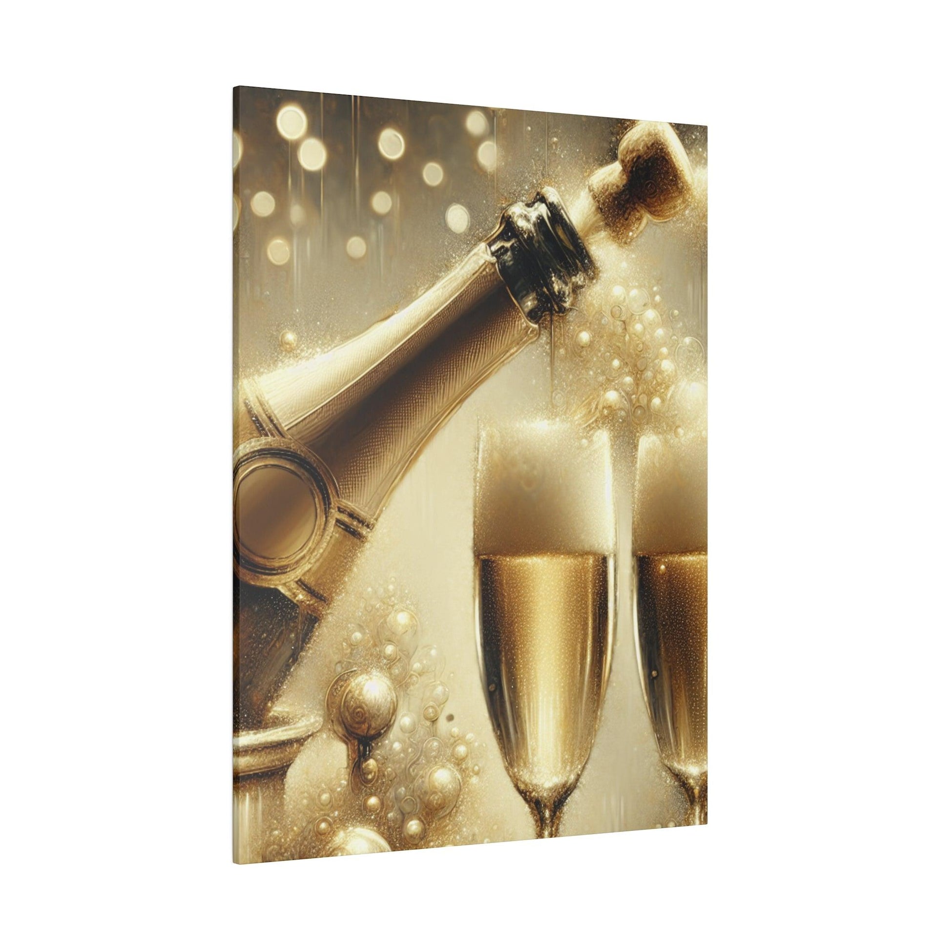 "Champagne Whispers Canvas Wall Art" - The Alice Gallery