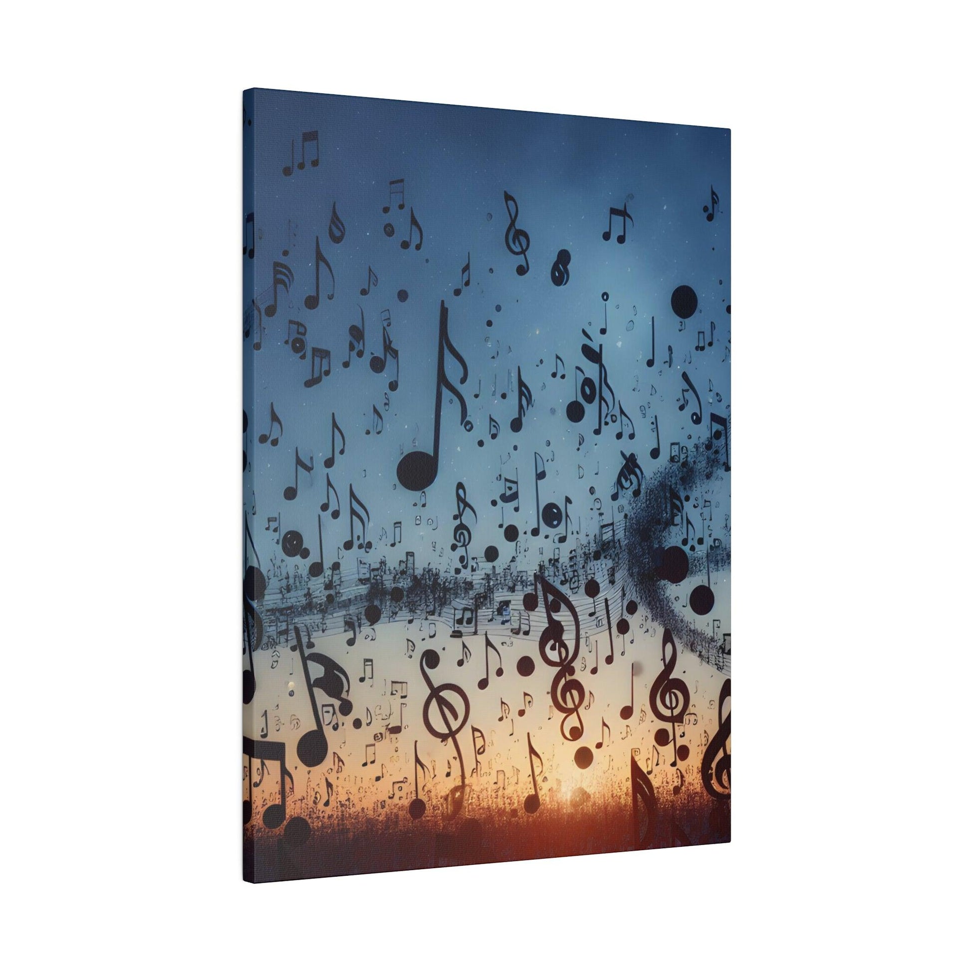 "Harmony Hues - Music Note Canvas Art" - The Alice Gallery