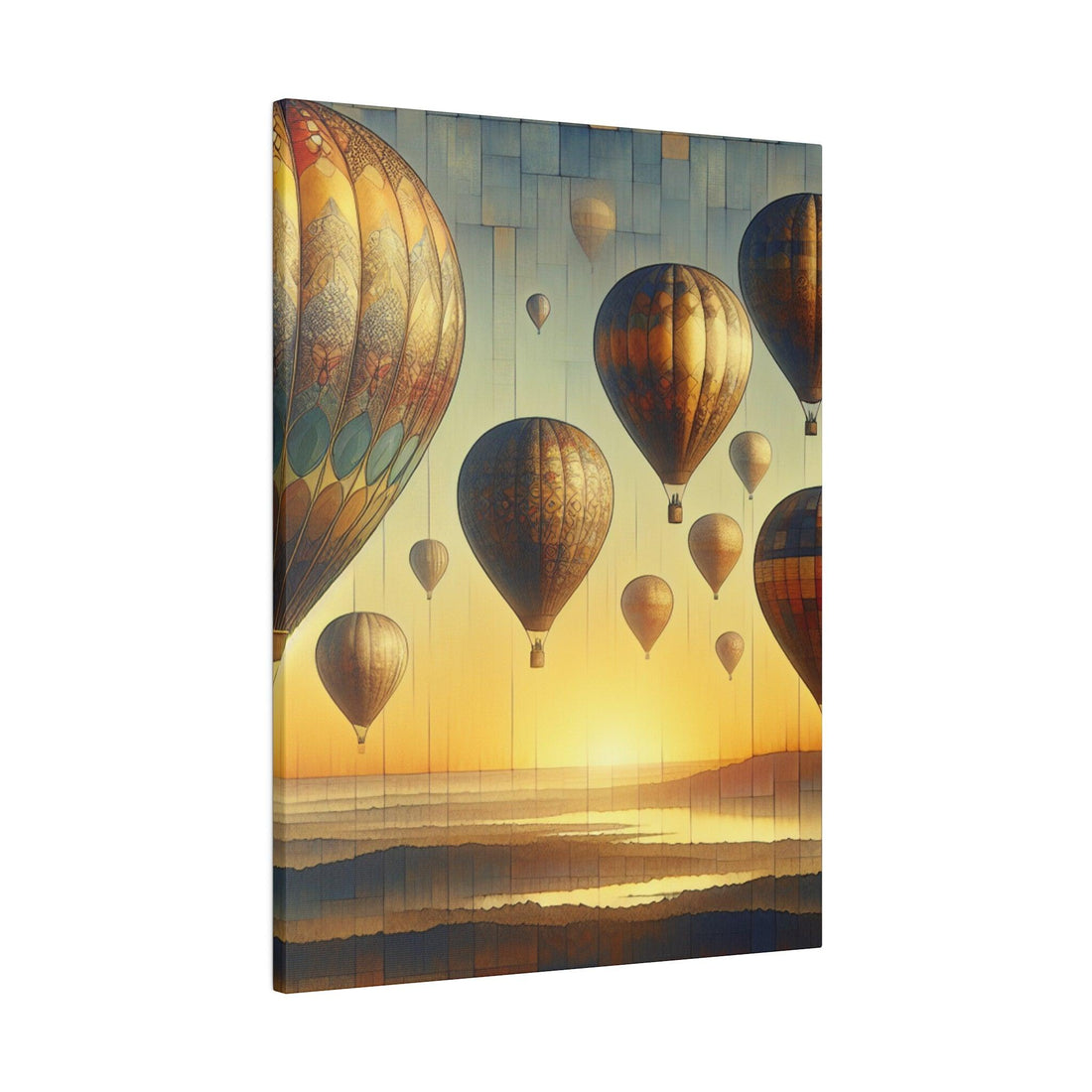 "Aerial Voyage: Hot Air Balloon Canvas Wall Art" - The Alice Gallery