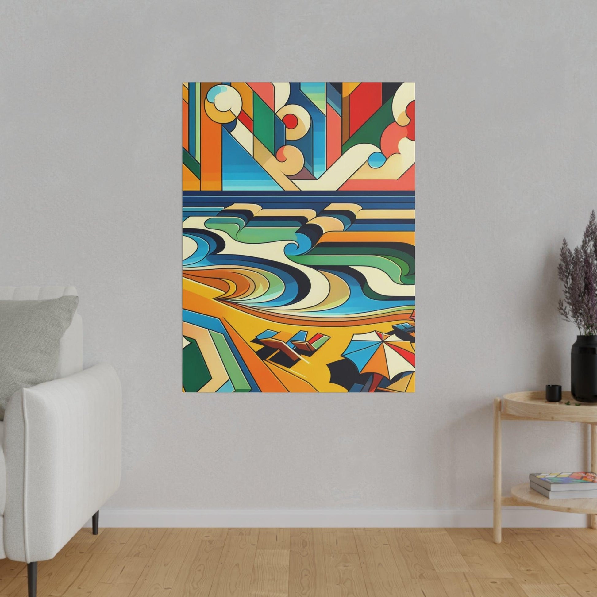 "Abstract Beach Bliss Canvas Wall Art" - The Alice Gallery