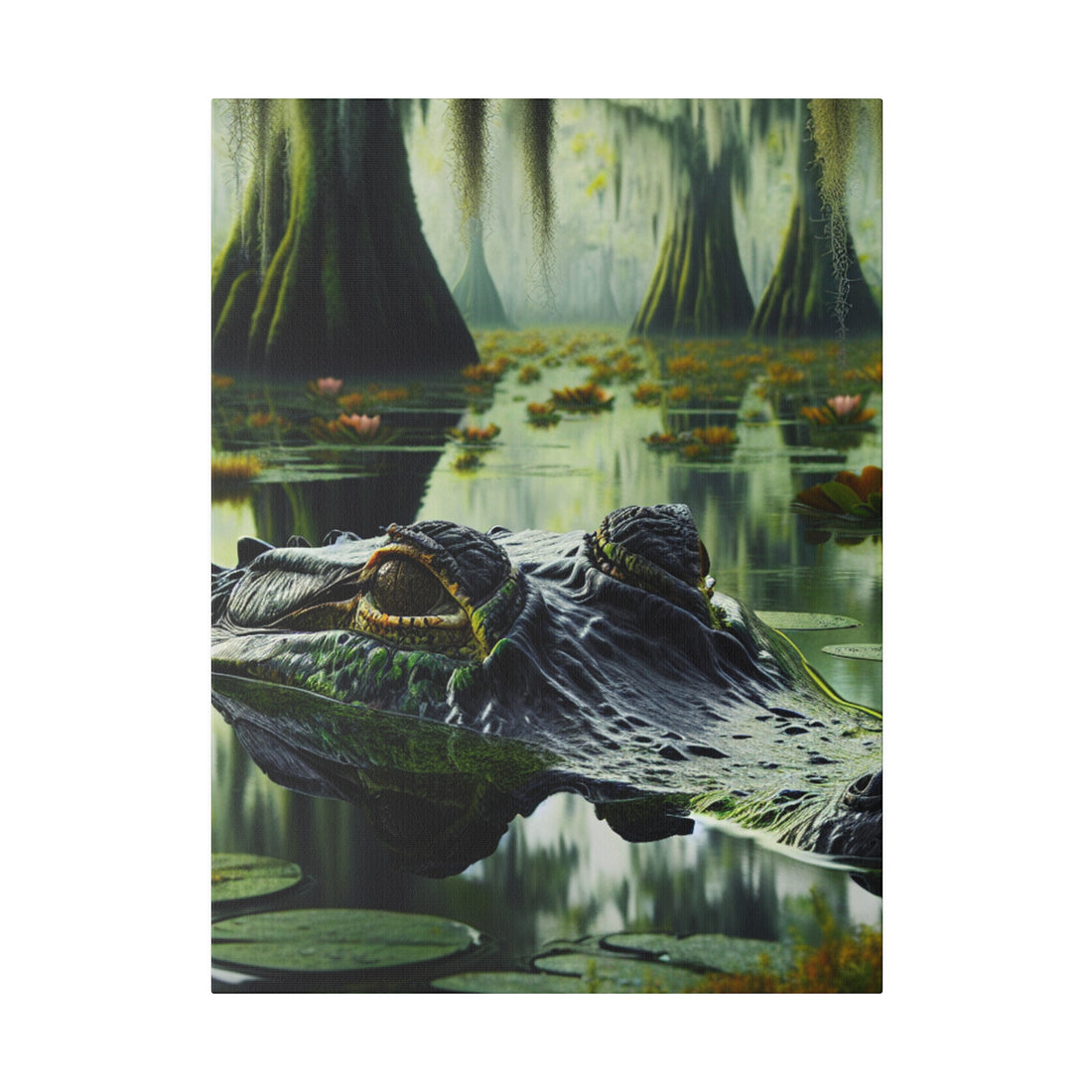 "Alligator Allure: Simply Captivating Canvas Wall Art"
