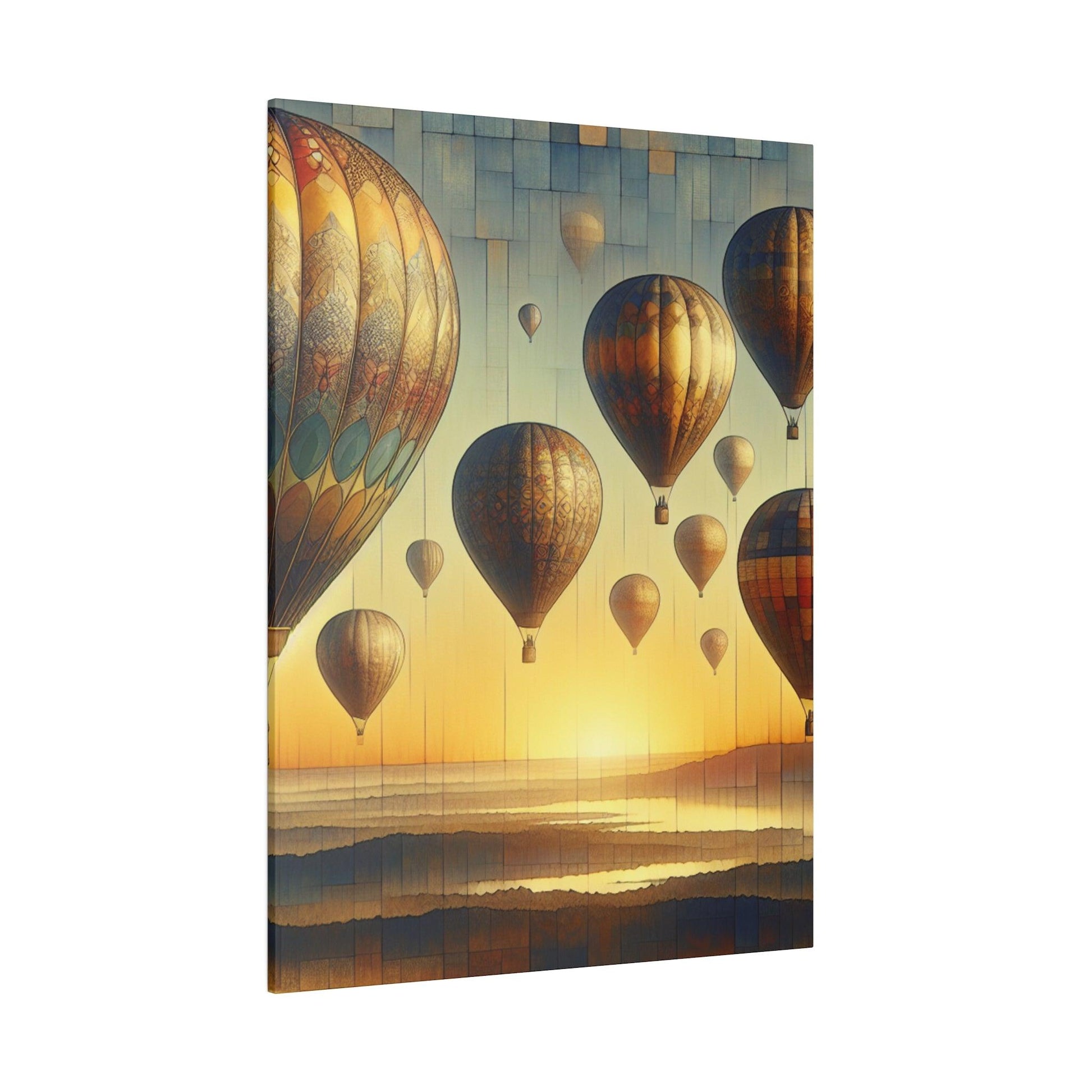 "Aerial Voyage: Hot Air Balloon Canvas Wall Art" - The Alice Gallery