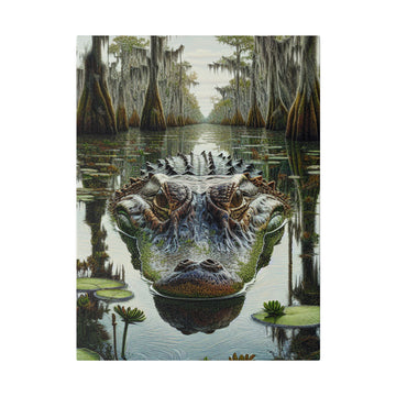 "Alligator Elegance: Exquisite Canvas Wall Art"