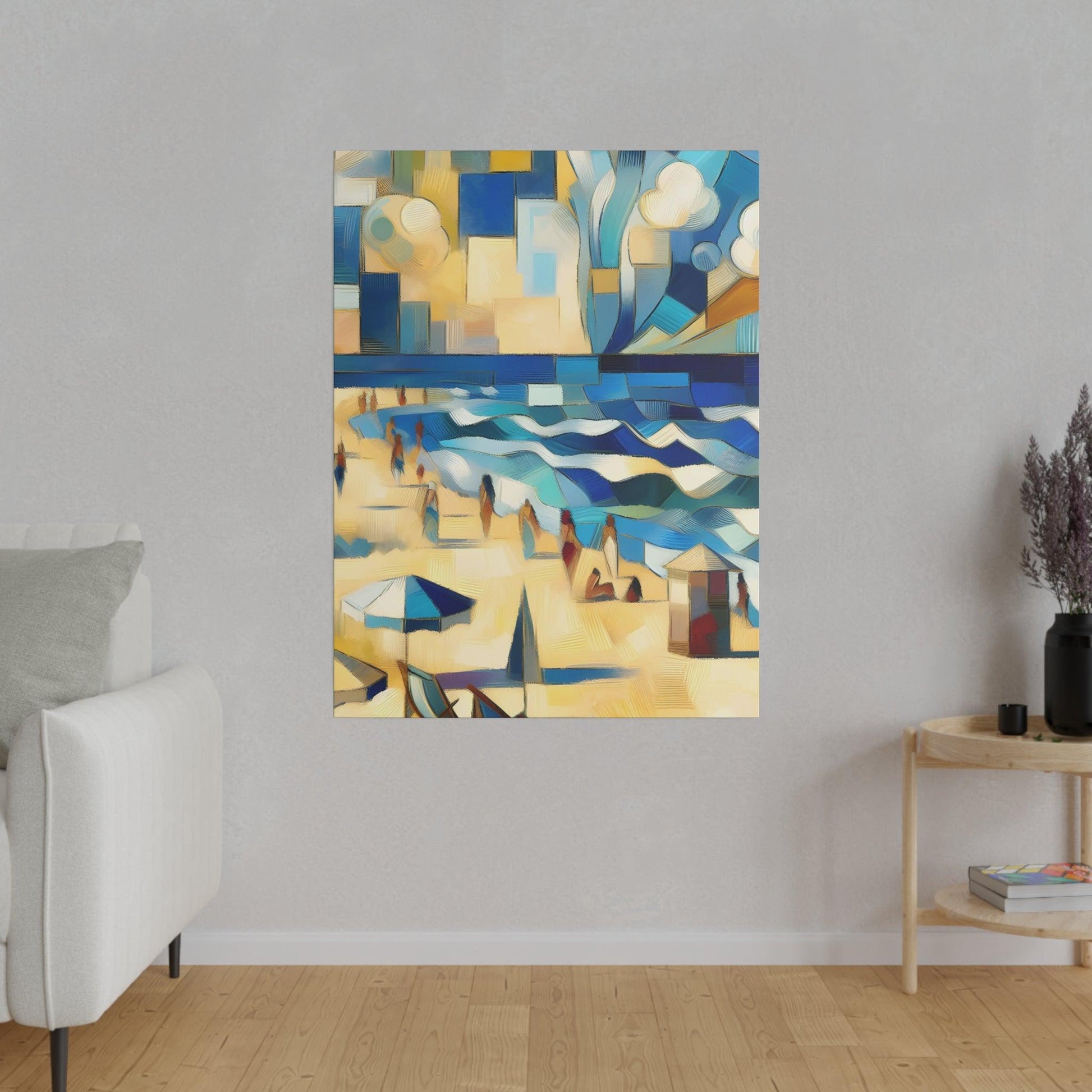 "Abstract Beach Evasion: The Canvas Wall Art Odyssey" - The Alice Gallery