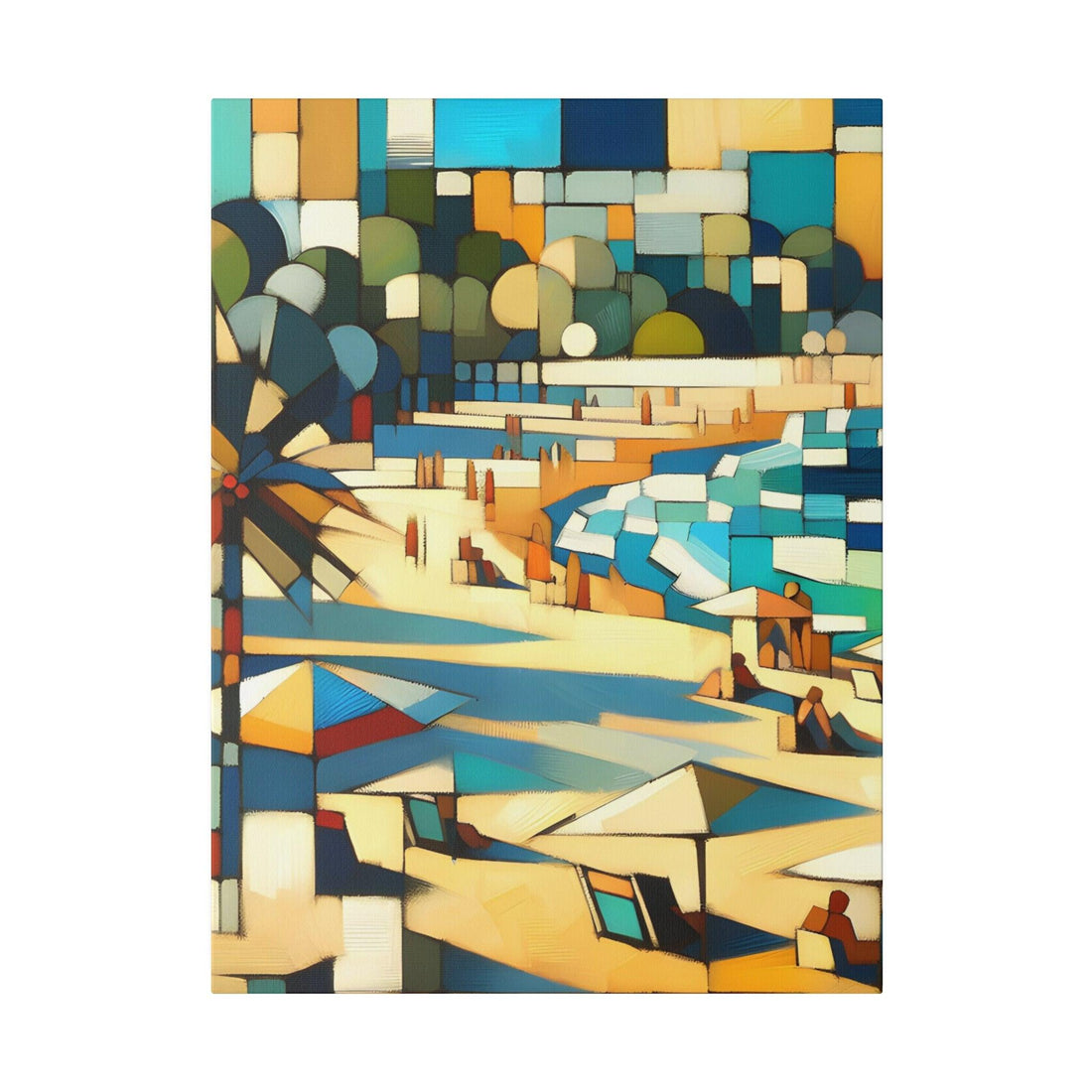 "Abstract Beach Bliss: Canvas Wall Art" - The Alice Gallery