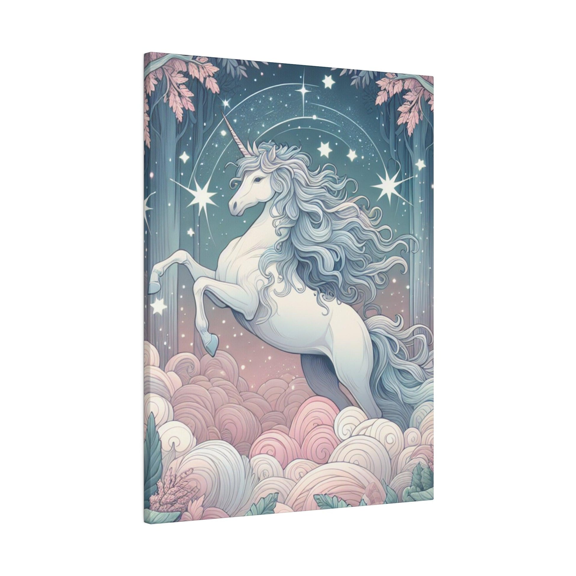 "Unicorn Whispers: Enchanting Canvas Wall Art" - Canvas - The Alice Gallery