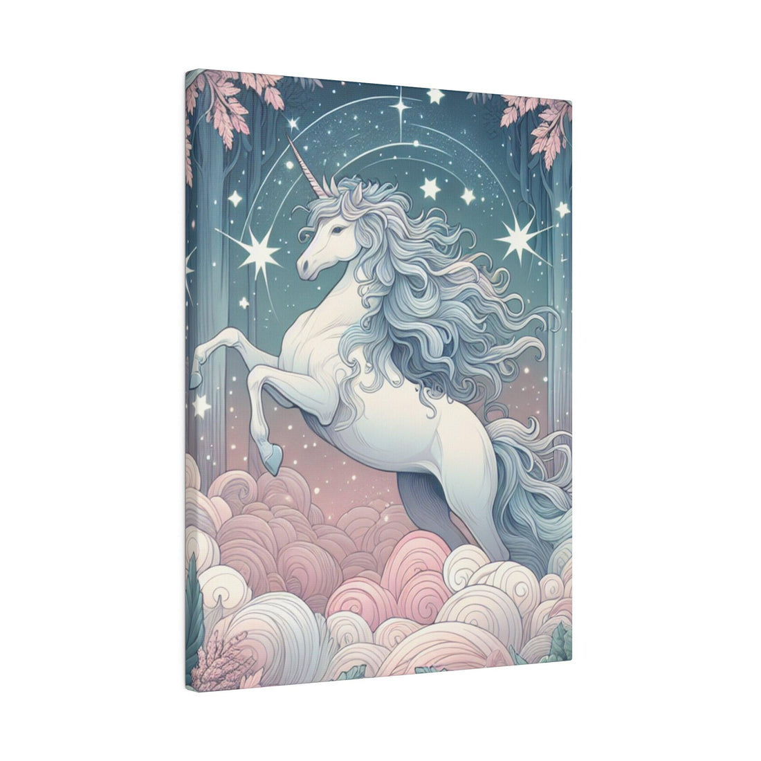 "Unicorn Whispers: Enchanting Canvas Wall Art" - Canvas - The Alice Gallery