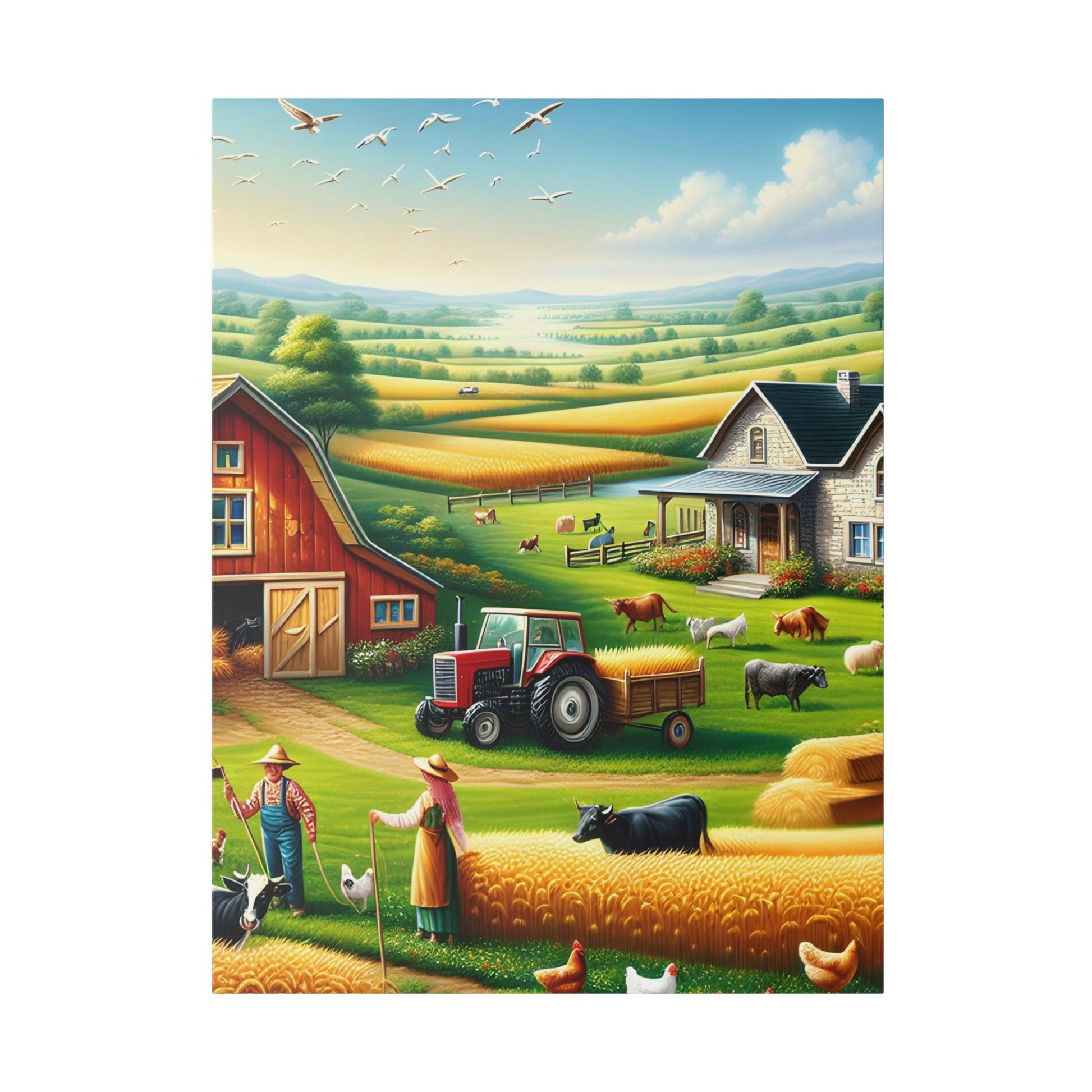 "Harvest Harmony: Farm Inspired Canvas Wall Art" - The Alice Gallery