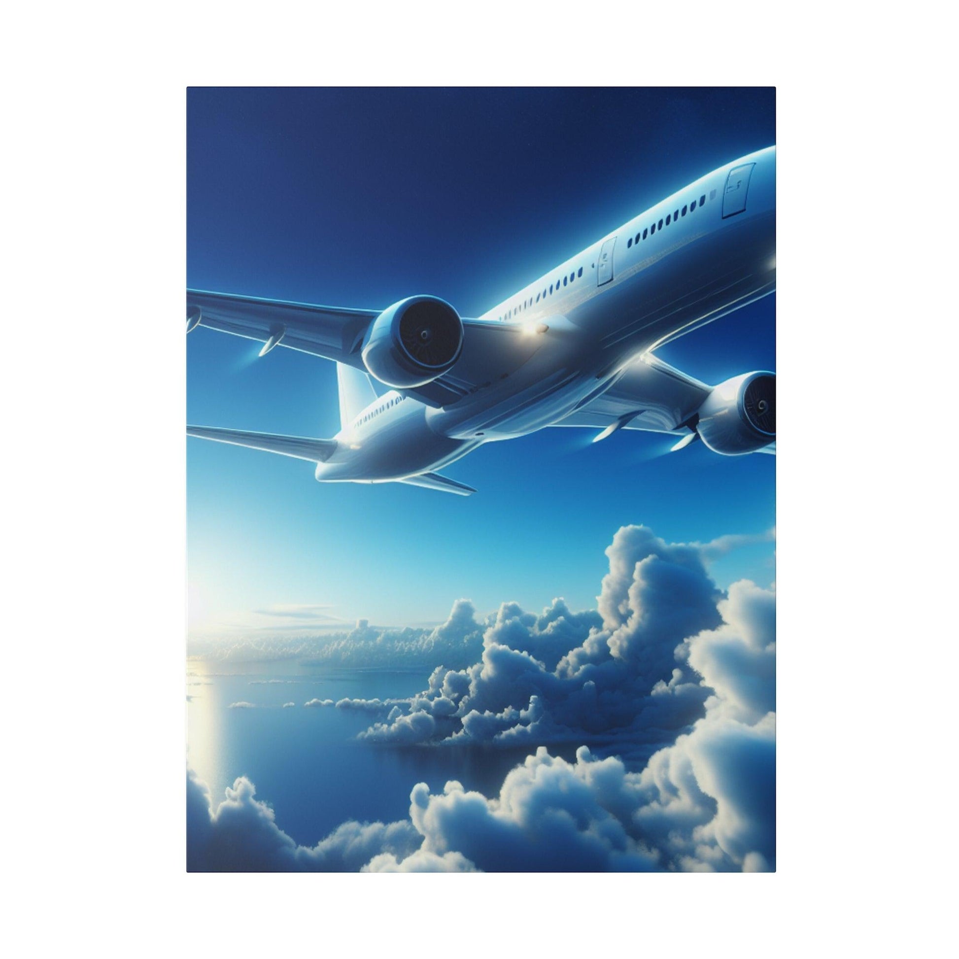"Skyward Sojourn: Airplane-Inspired Canvas Wall Art" - The Alice Gallery