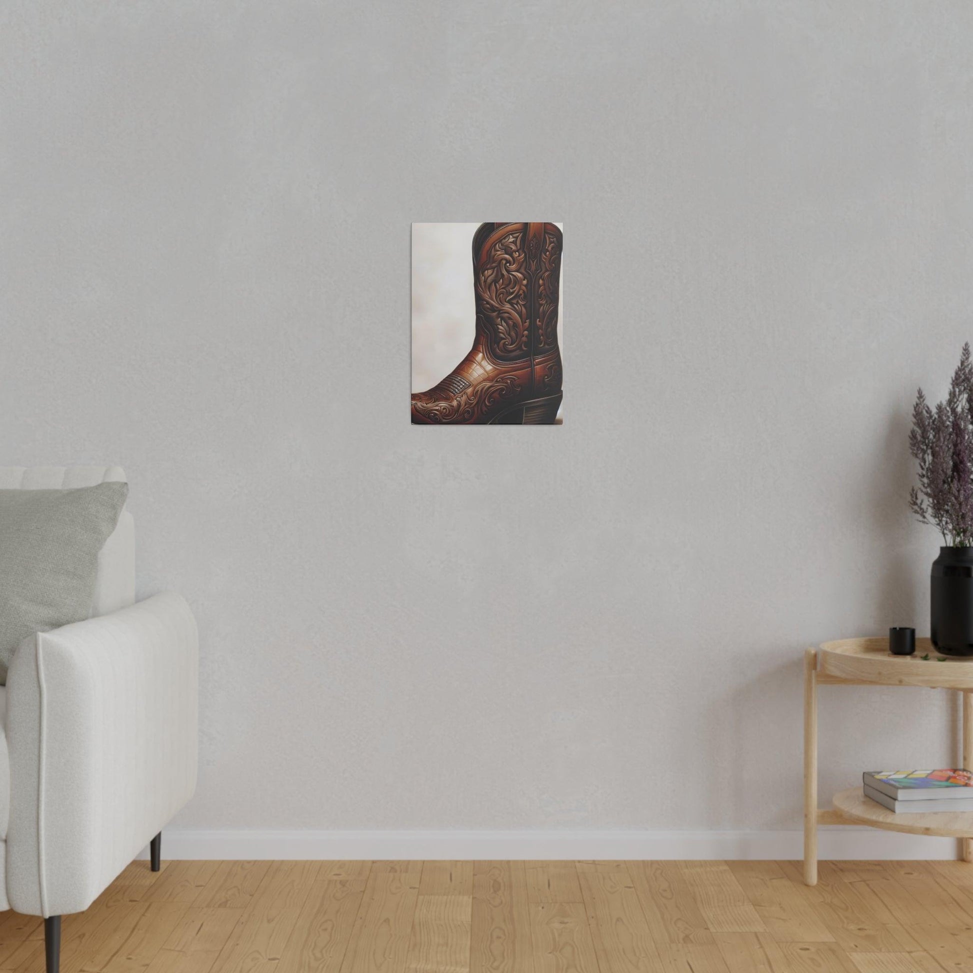 "Rustic Rodeo: Vintage Cowboy Boots Canvas Wall Art" - The Alice Gallery