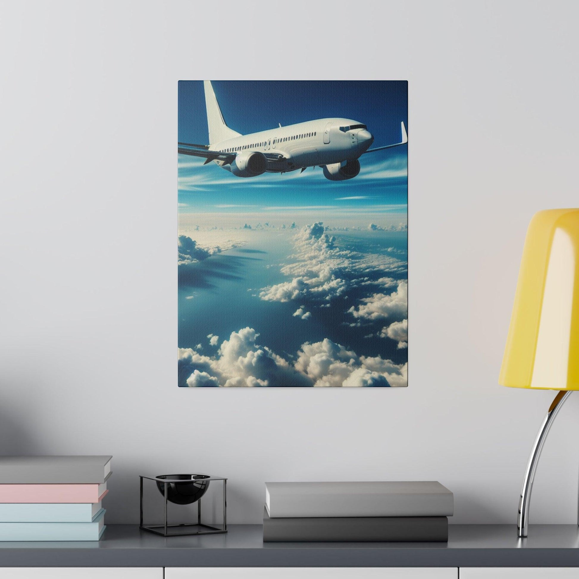 "Skybound Impressions: Airplane Canvas Wall Art" - The Alice Gallery