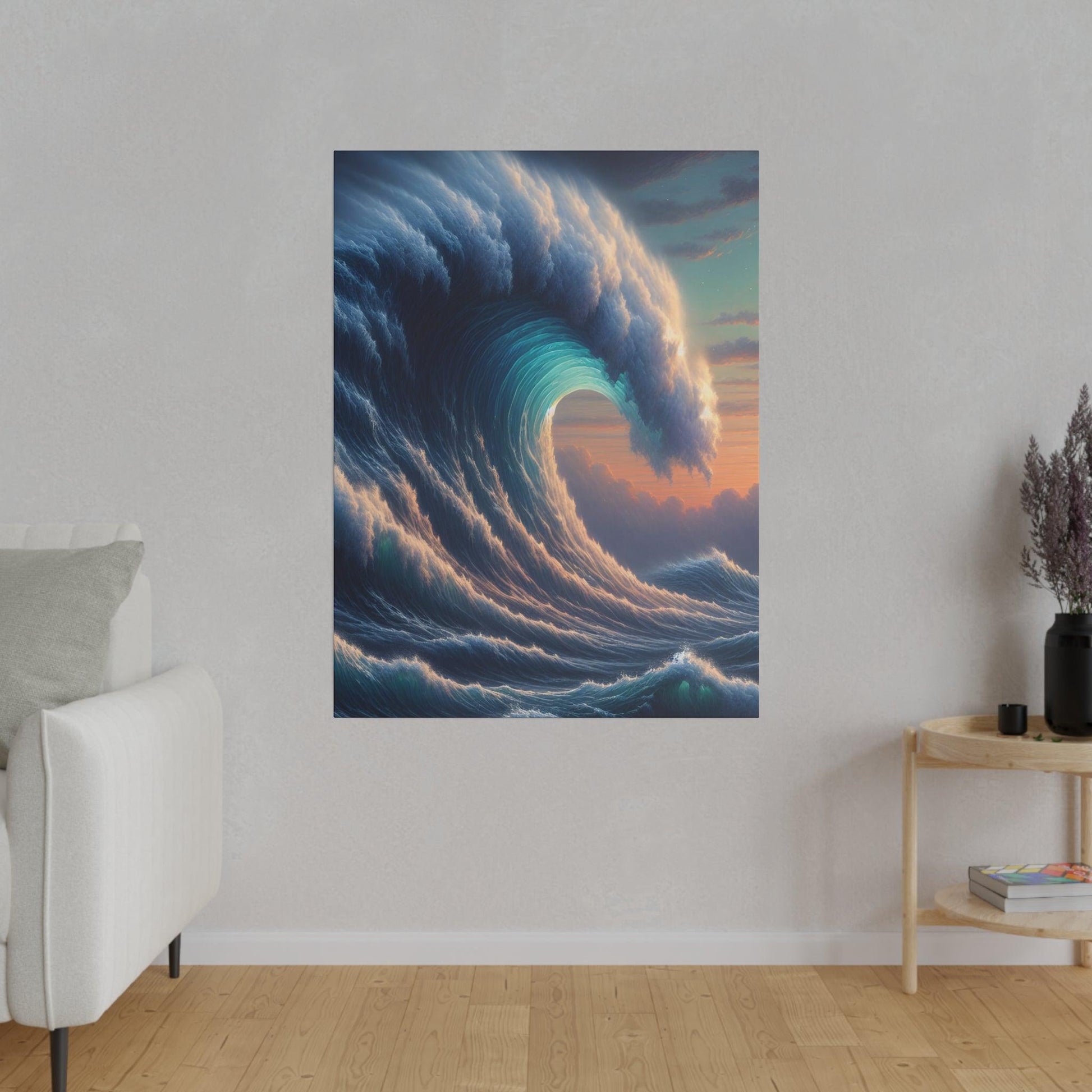 "Swell Visions: Seaside Wave Canvas Wall Art" - The Alice Gallery