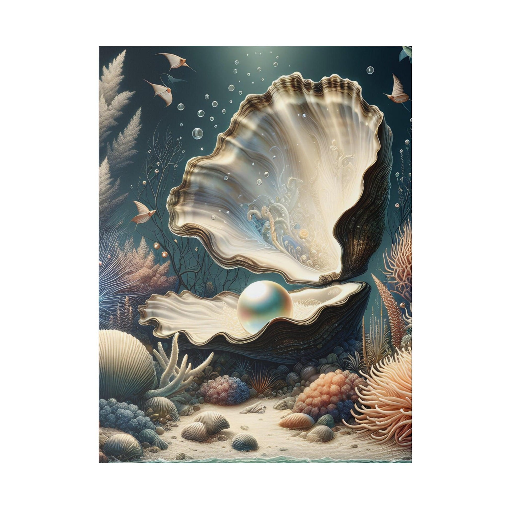 "Oyster Glimmer: Captivating Canvas Wall Art" - The Alice Gallery