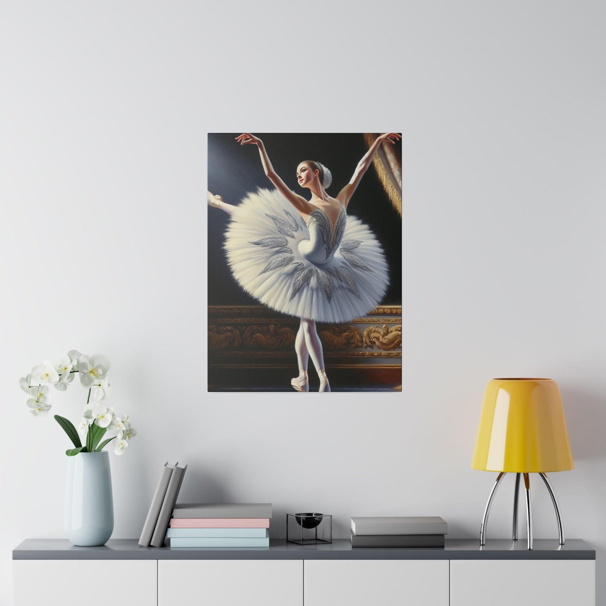 "Ballet Bliss: Ballerina Elegance Canvas Wall Art" - The Alice Gallery