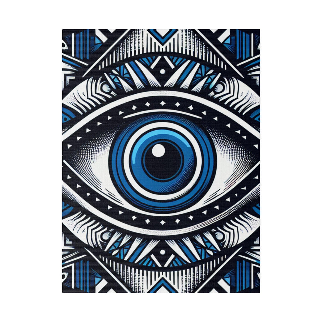 "Evil Eye Enigma: Celestial Canvas Wall Art" - Canvas - The Alice Gallery