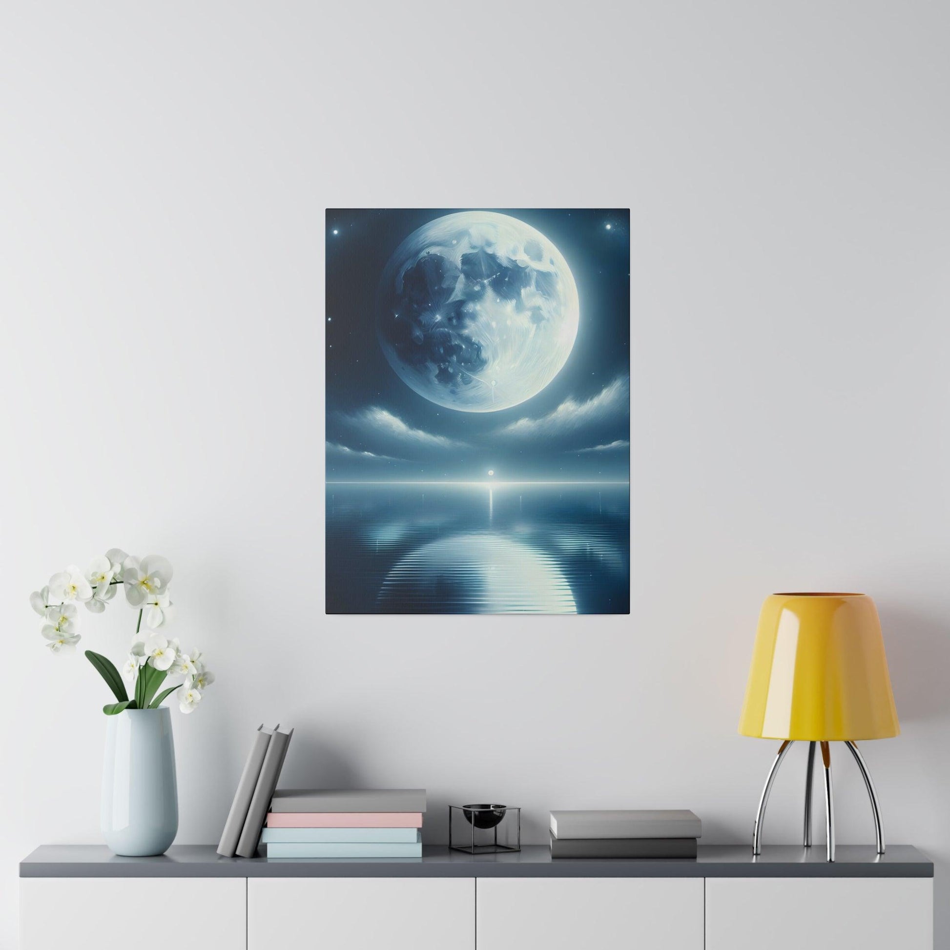 "Moonlit Whispers Canvas Wall Art" - The Alice Gallery