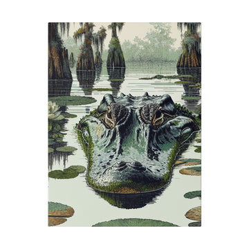 "Swamp Majesty: The Alligator Canvas Wall Art Collection"
