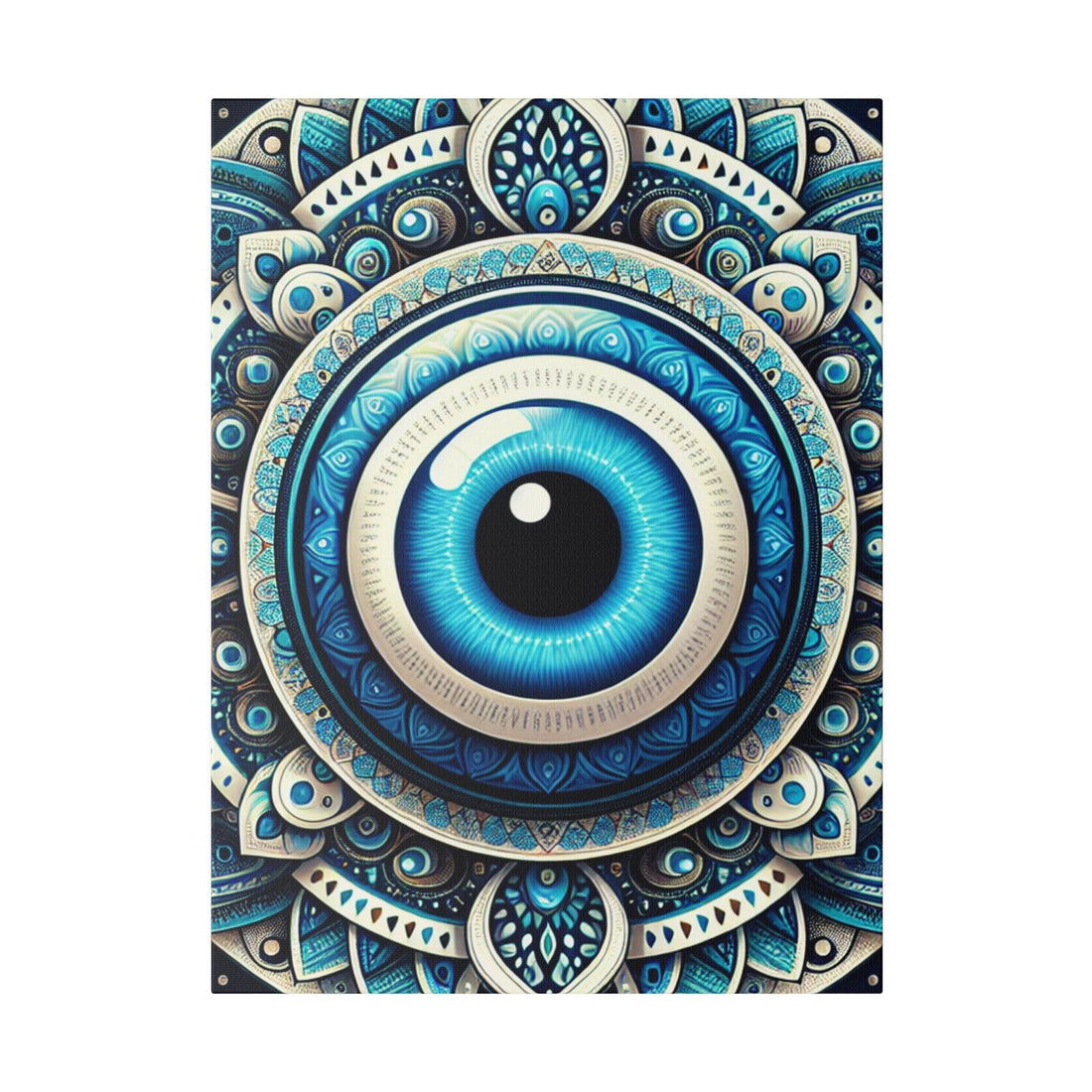 "Enigmatic Evil Eye Enclave Canvas Wall Art" - Canvas - The Alice Gallery