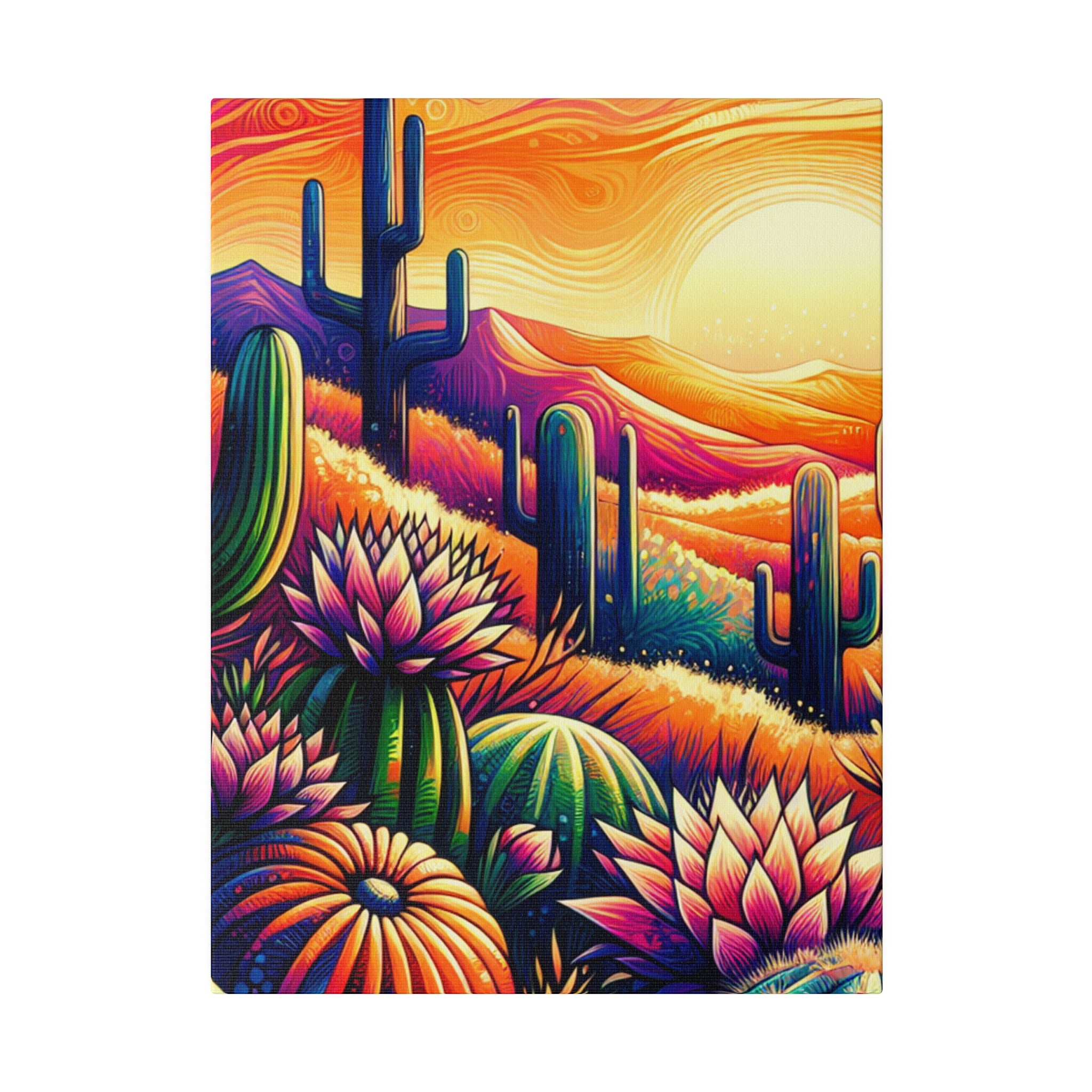 "Cactus Mirage: Canvas Wall Art Collection"