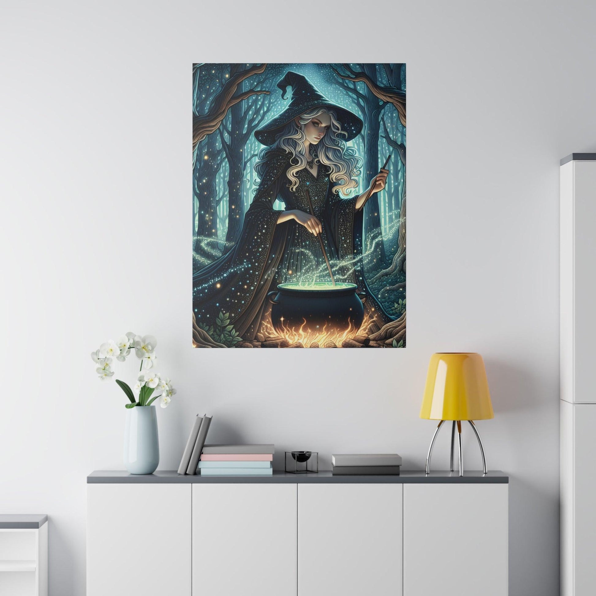 "Witchcraft Whispers: Enchanted Canvas Wall Art" - The Alice Gallery