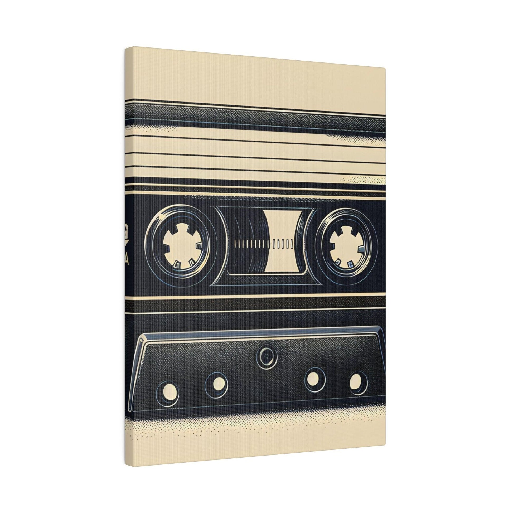 "Retro Rhythms Cassette Tape Canvas Art" - The Alice Gallery