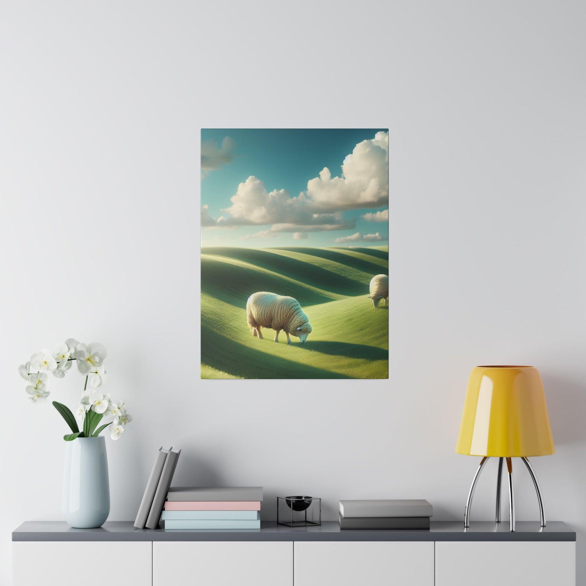 "Sheep's Whisper: Canvas Wall Art" - The Alice Gallery