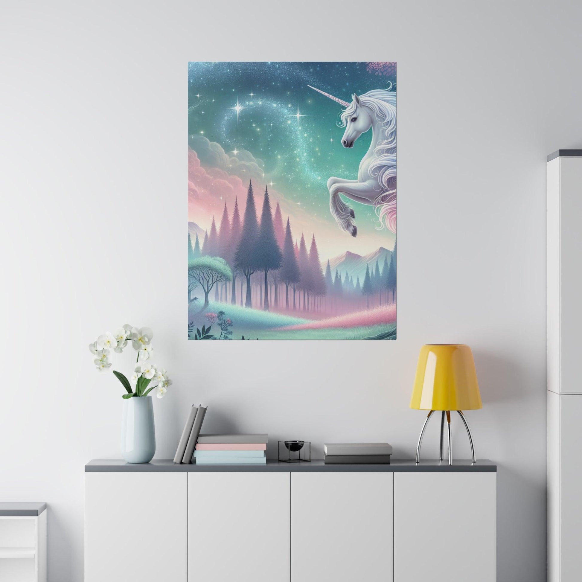 "Unicorn Whisper: Enchanted Canvas Wall Art" - Canvas - The Alice Gallery