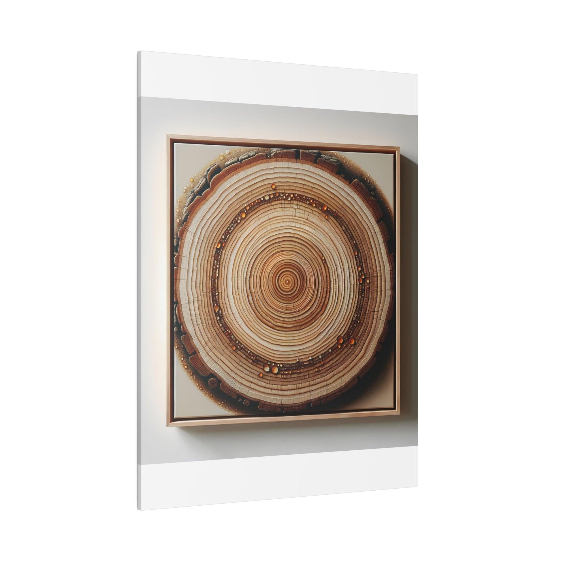 "Nature's Symphony: Tree Ring Canvas Wall Art" - The Alice Gallery