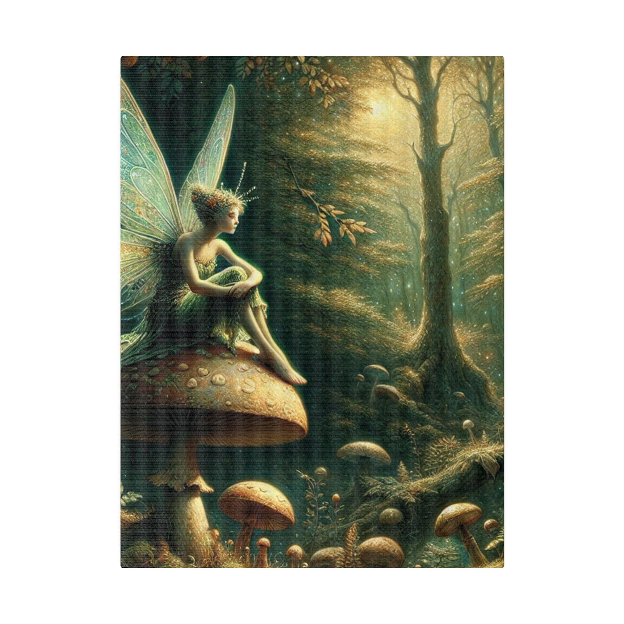 "Enchanted Whispers: Fairy Lure Canvas Wall Art" - The Alice Gallery