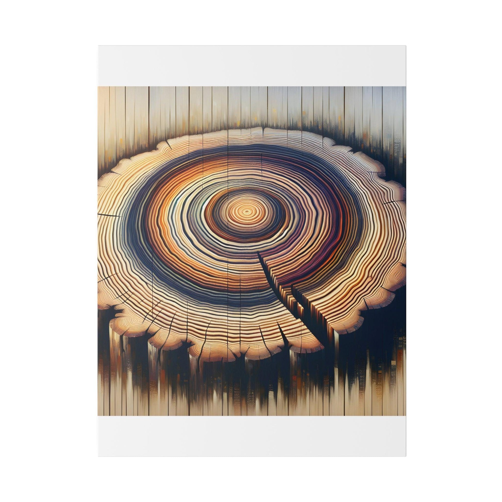 "Timeless Treescapes: A Canvas Journey Through Tree Ring Echoes" - The Alice Gallery