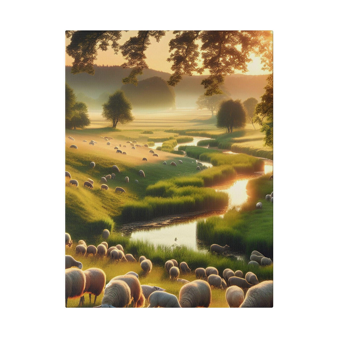 "Whimsical Pastures: Sheep-Inspired Canvas Wall Art" - The Alice Gallery