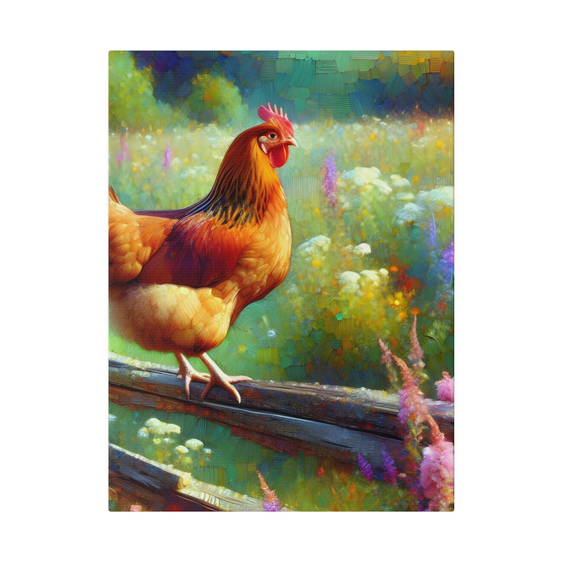"Chicken Impressions: Charming Canvas Wall Art" - The Alice Gallery