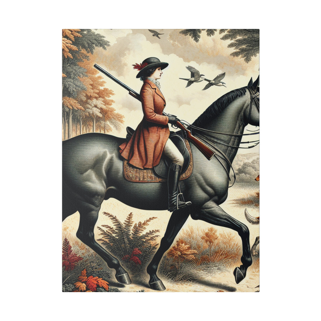 "Hunting Impressions: Majestic Mastery Canvas Wall Art"