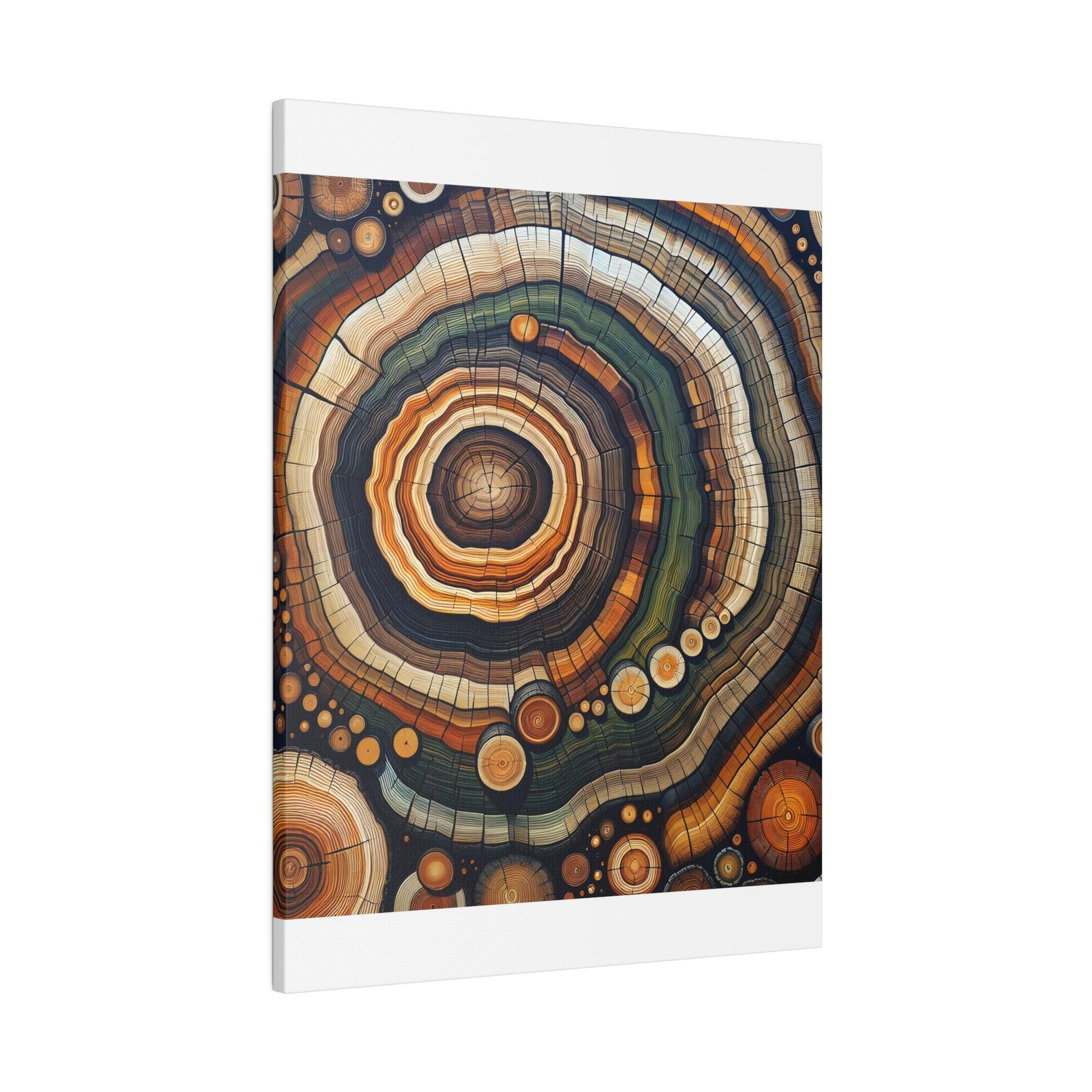 "Arboreal Echo: The Tree Ring Canvas Masterpiece" - The Alice Gallery