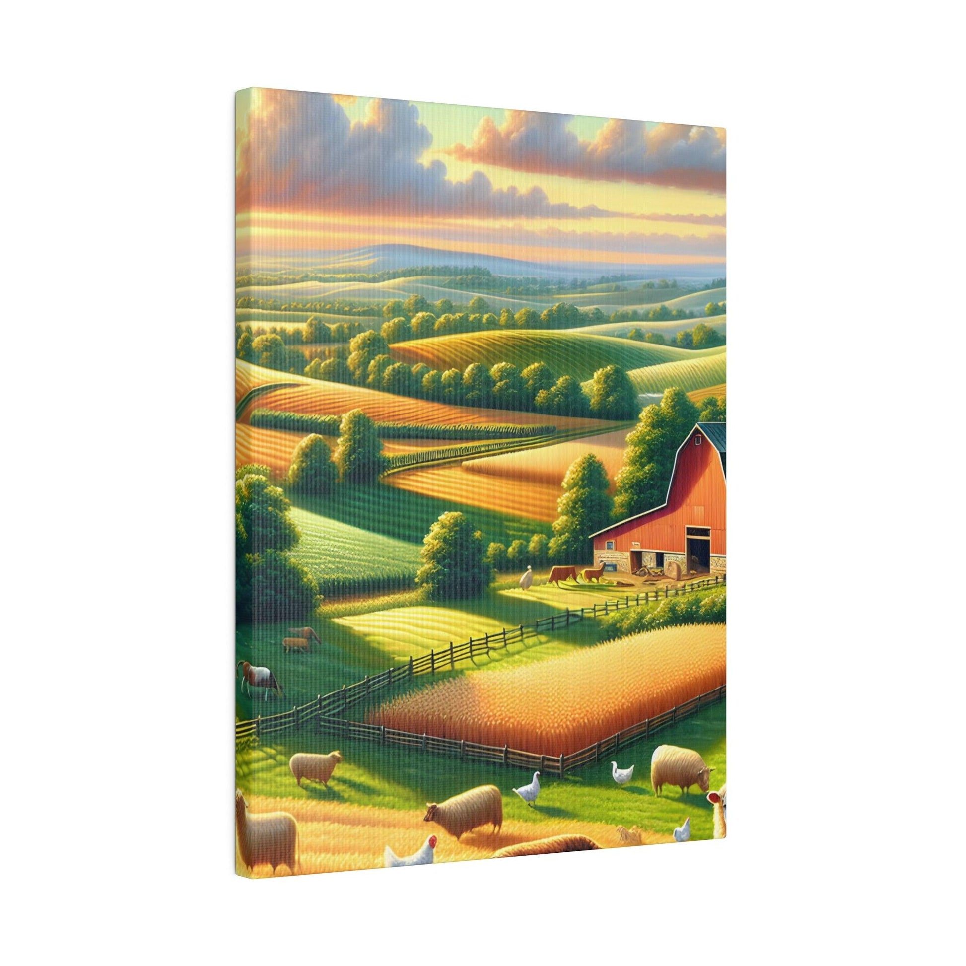 "Enchanting Farmstead Impressions: Canvas Wall Art" - The Alice Gallery