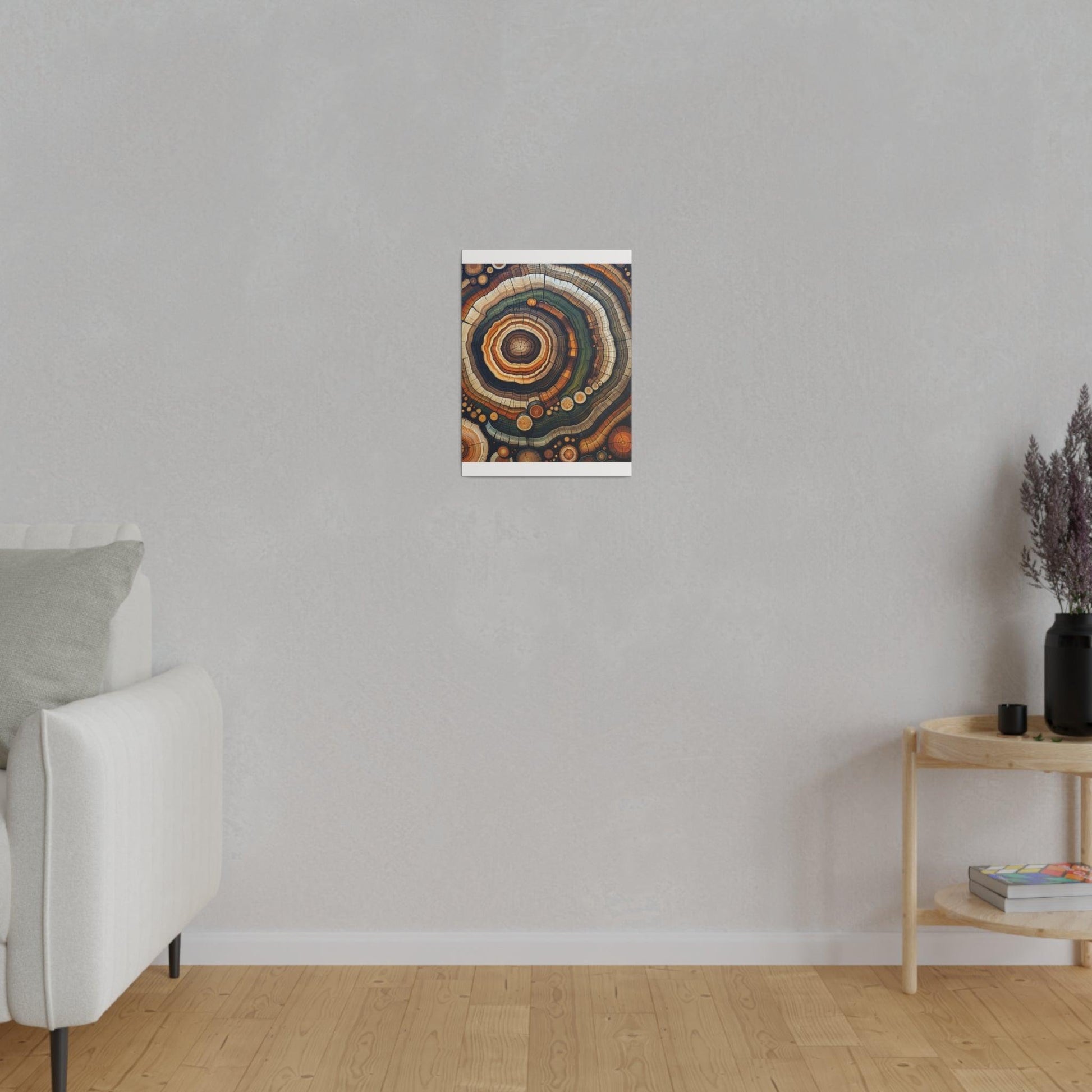 "Arboreal Echo: The Tree Ring Canvas Masterpiece" - The Alice Gallery
