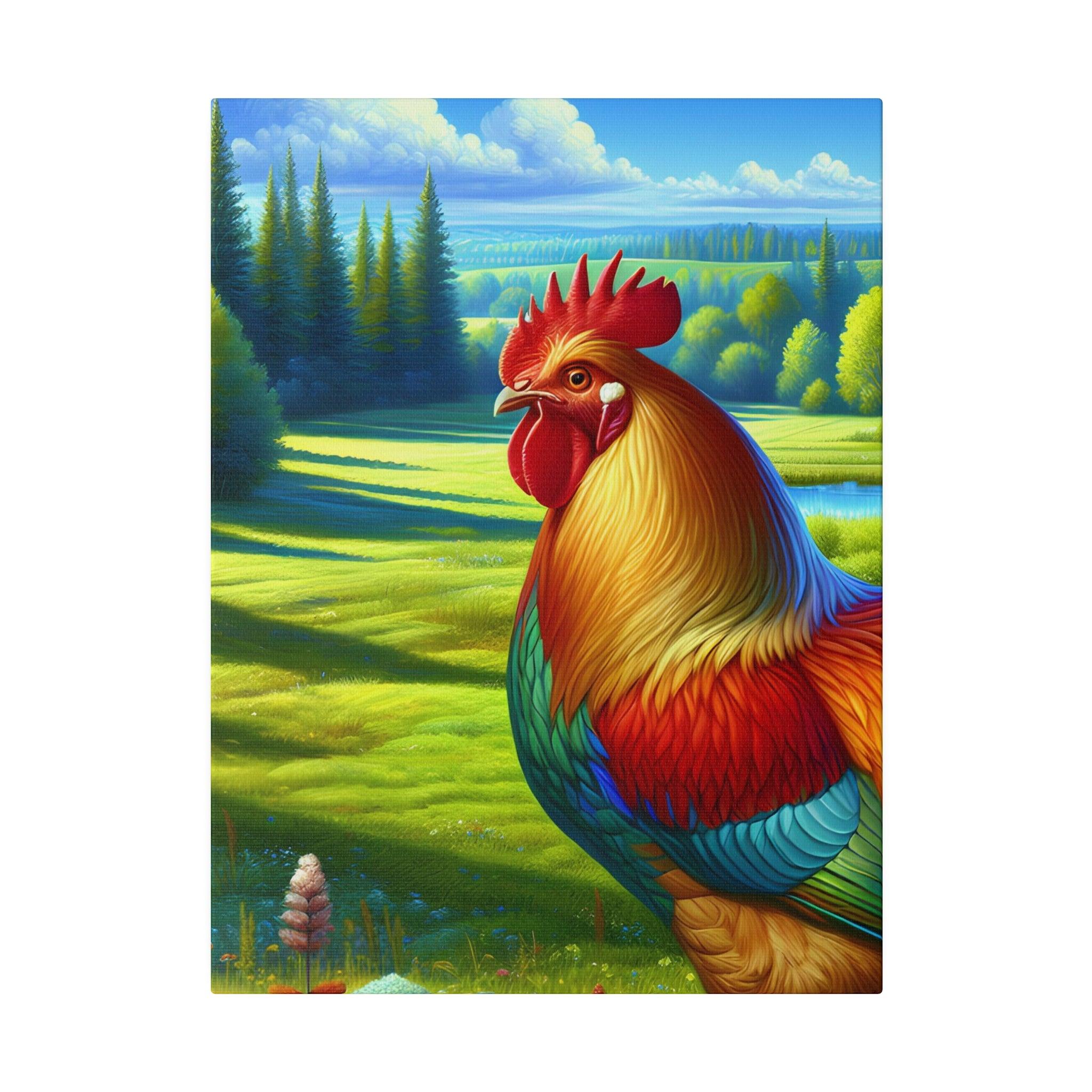 "Chicklectic Visions: Uniquely Crafted Chicken-Inspired Canvas Wall Art" - The Alice Gallery