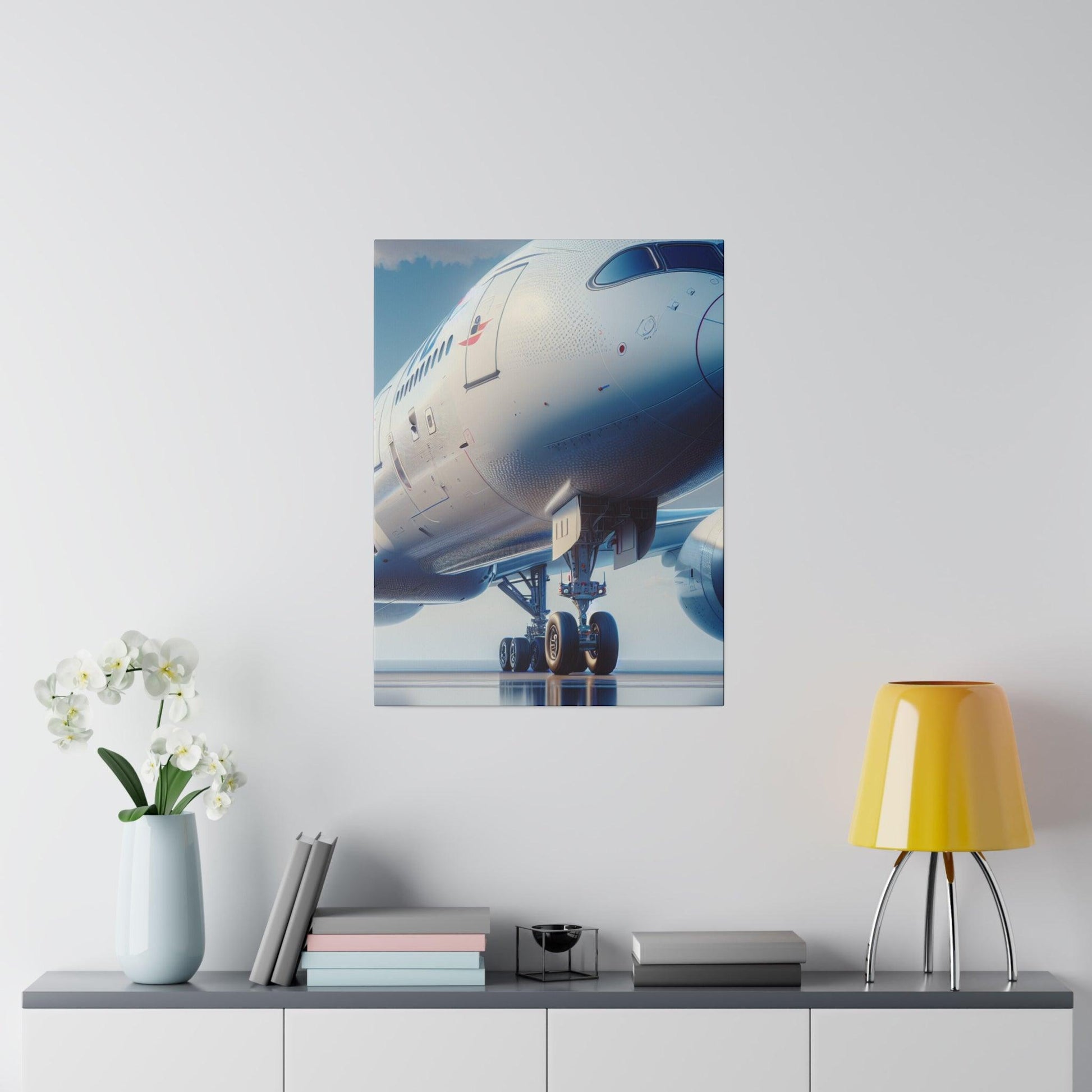 "Skybound Expressions: Airplane Splendor Canvas Wall Art" - The Alice Gallery