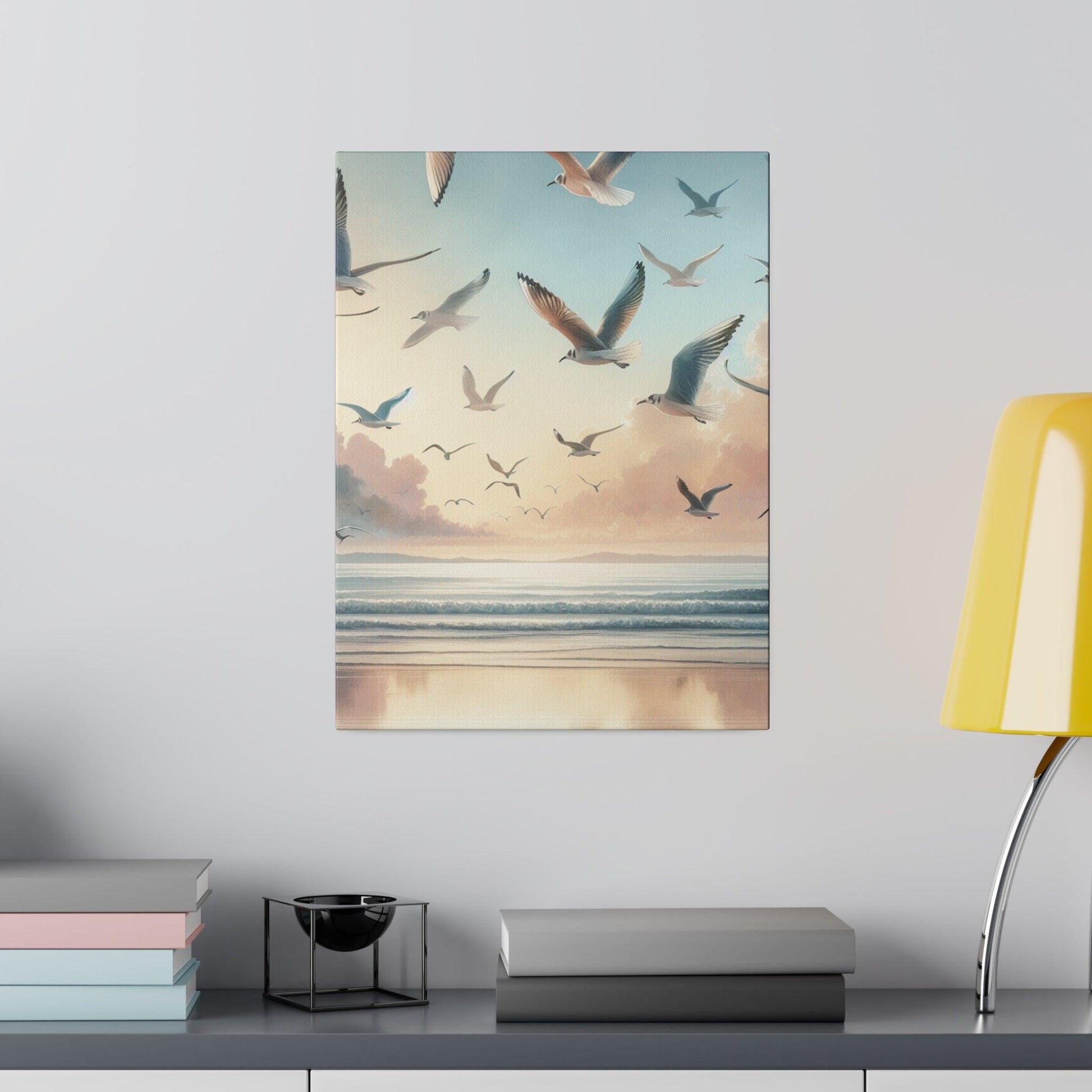 "Seagull Serenity: Captivating Canvas Wall Art" - The Alice Gallery