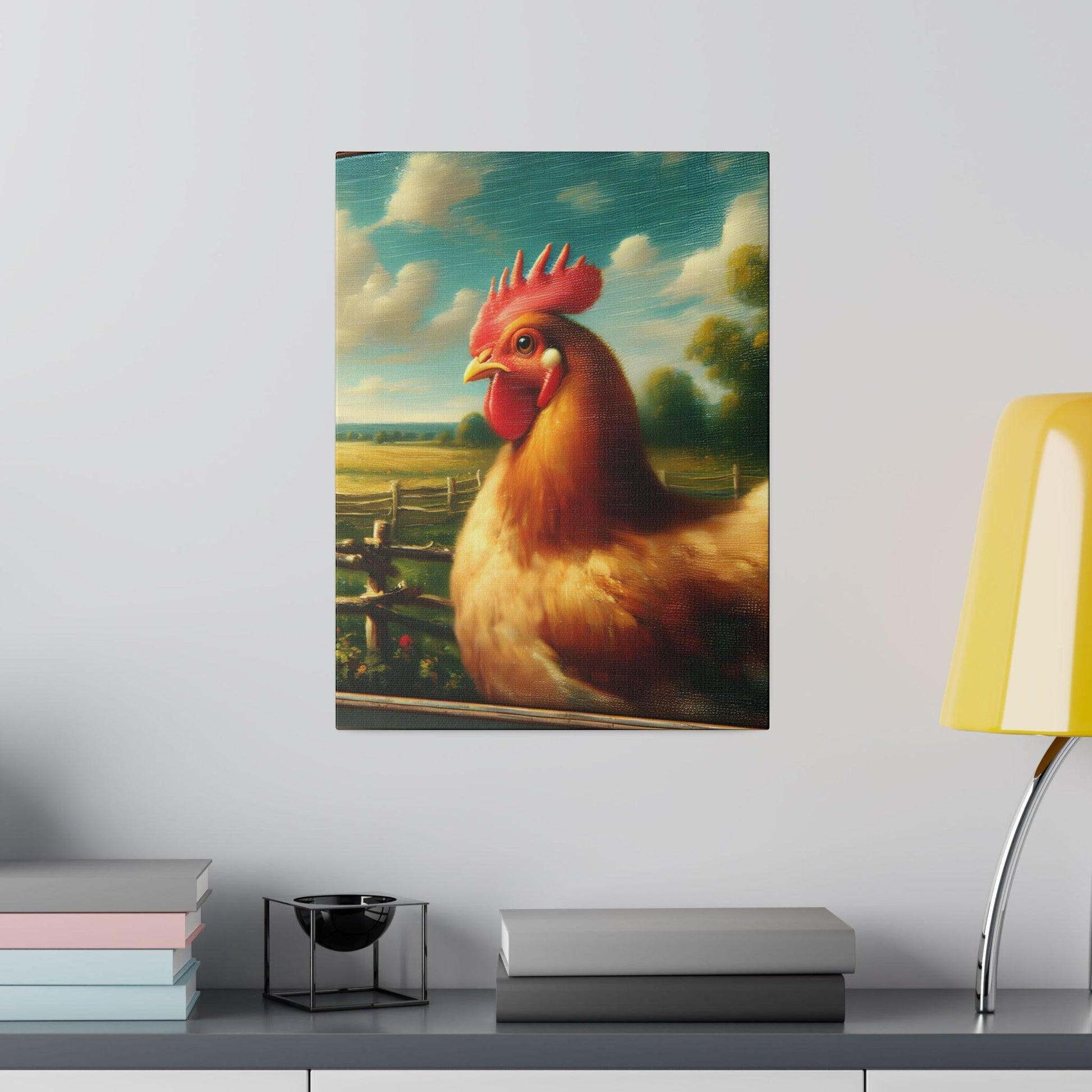 "Chic Boutique's Feathered Elegance: Chicken-inspired Canvas Wall Art" - The Alice Gallery
