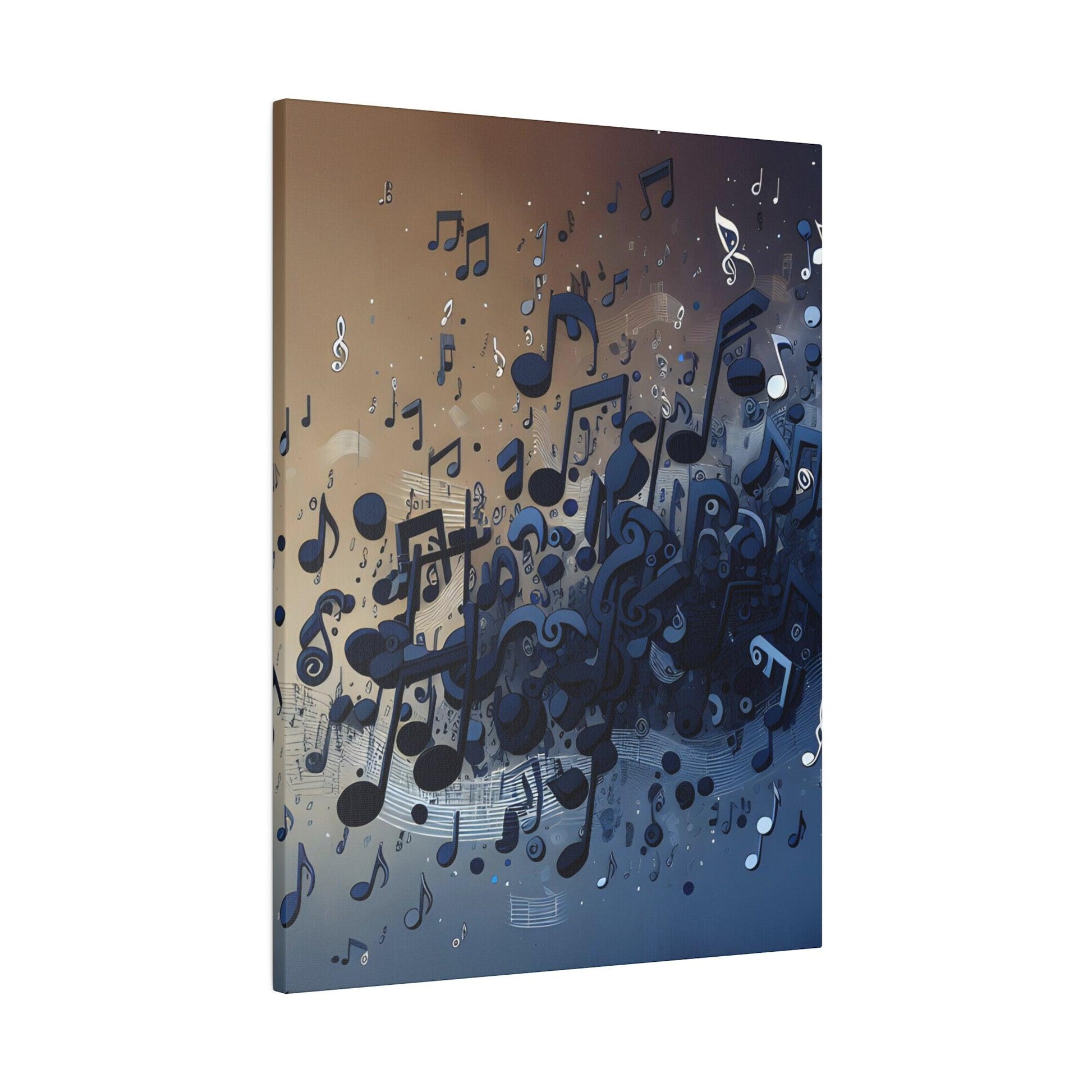 "HarmonyFrame: Music Note Symphony Canvas Wall Art" - The Alice Gallery
