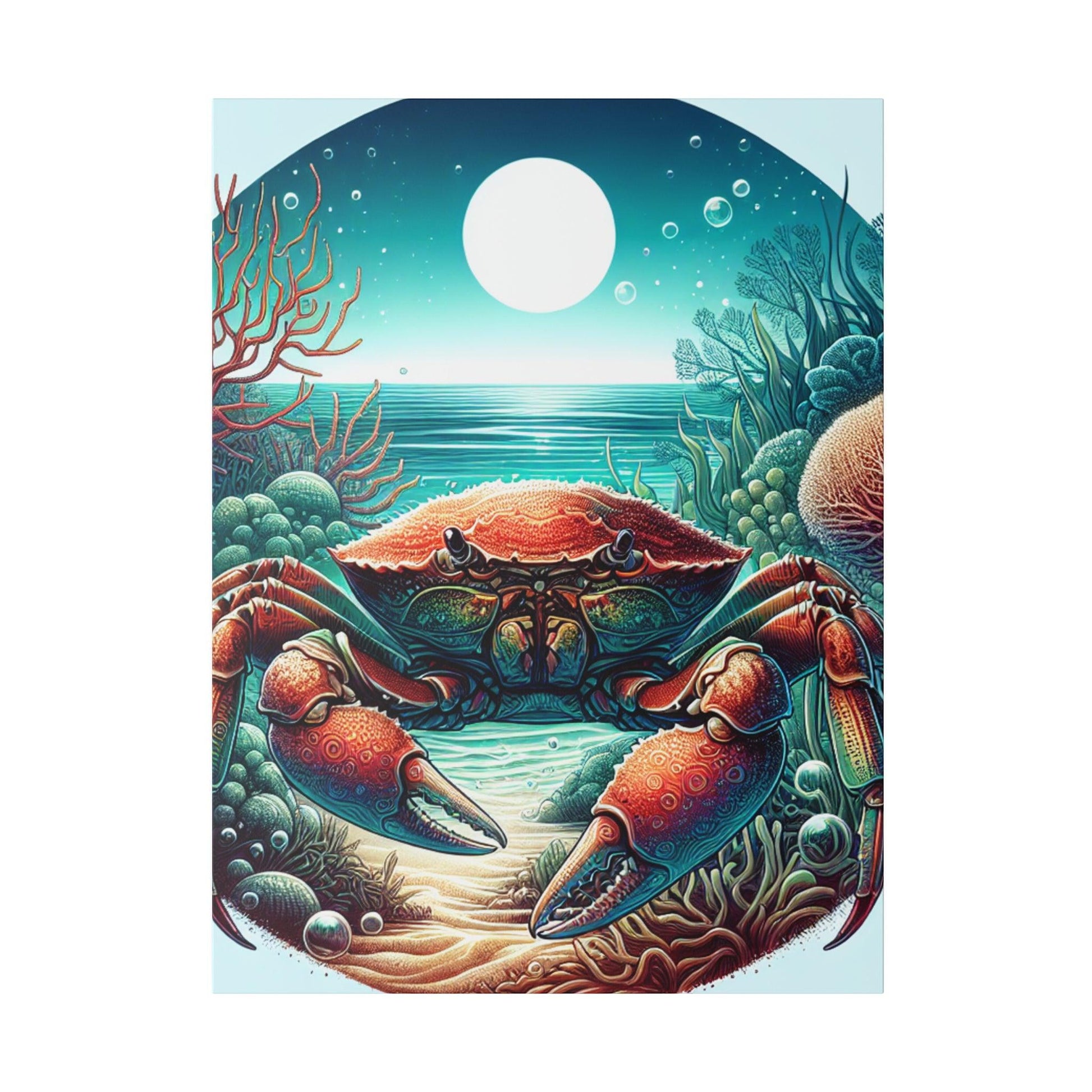 "Crab Carnival: Captivating Canvas Wall Art" - Canvas - The Alice Gallery