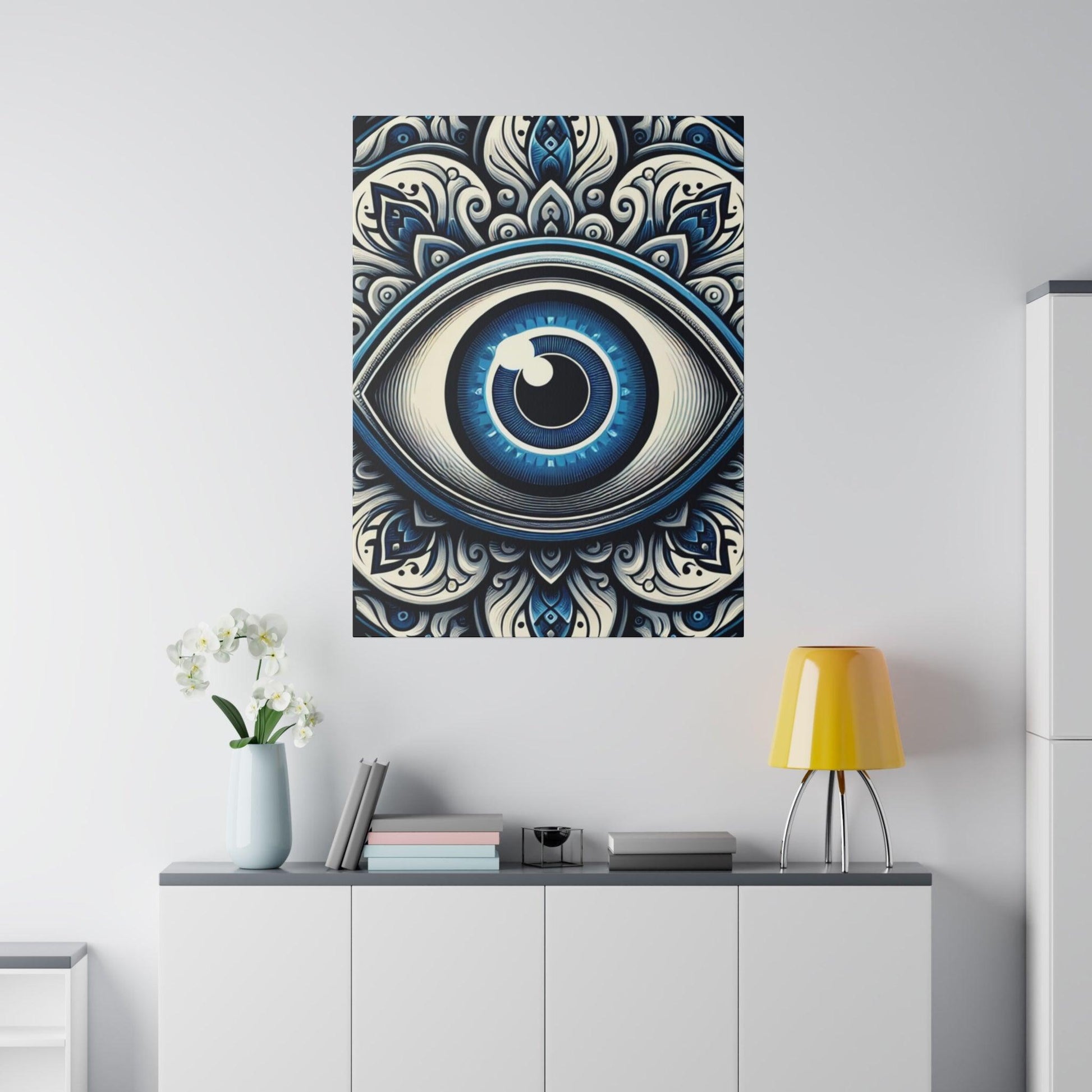"Evil Eye Elegance" Canvas Wall Art - Canvas - The Alice Gallery