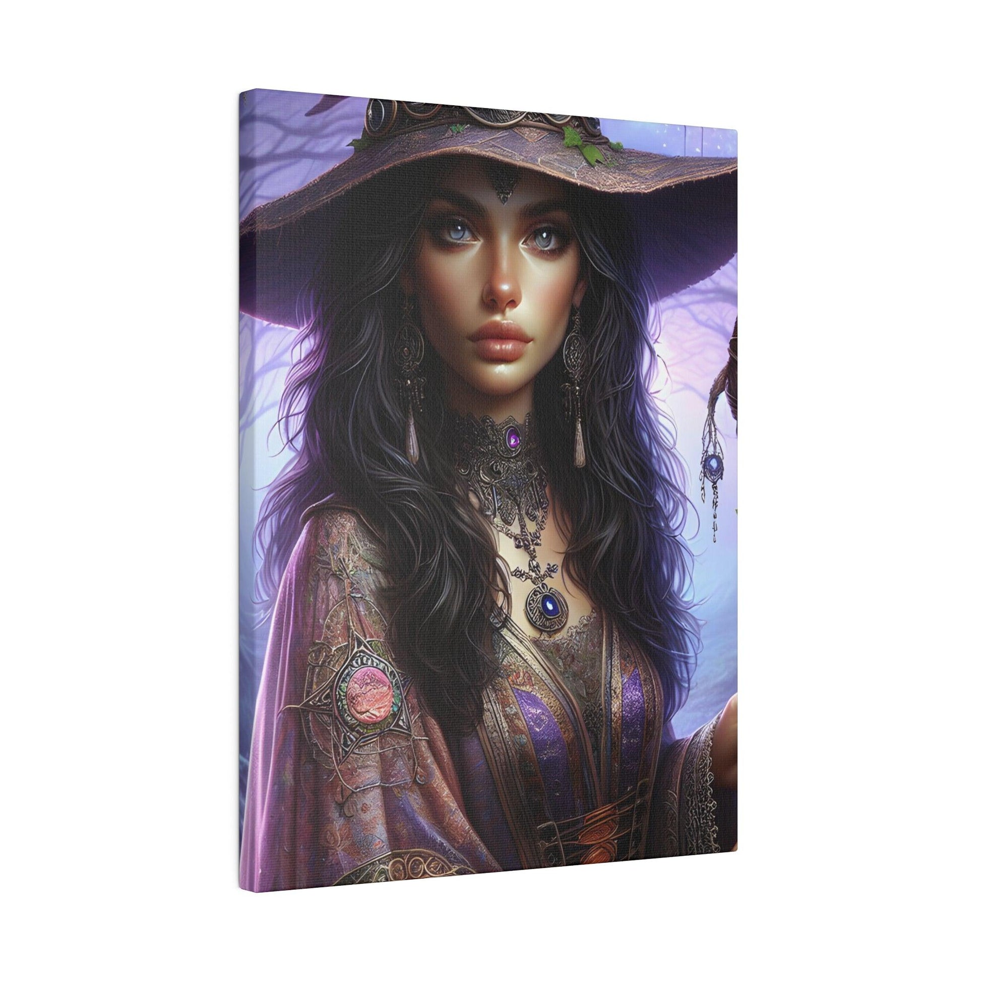 "Witchcraft Whispers - Mystical Canvas Wall Art" - The Alice Gallery