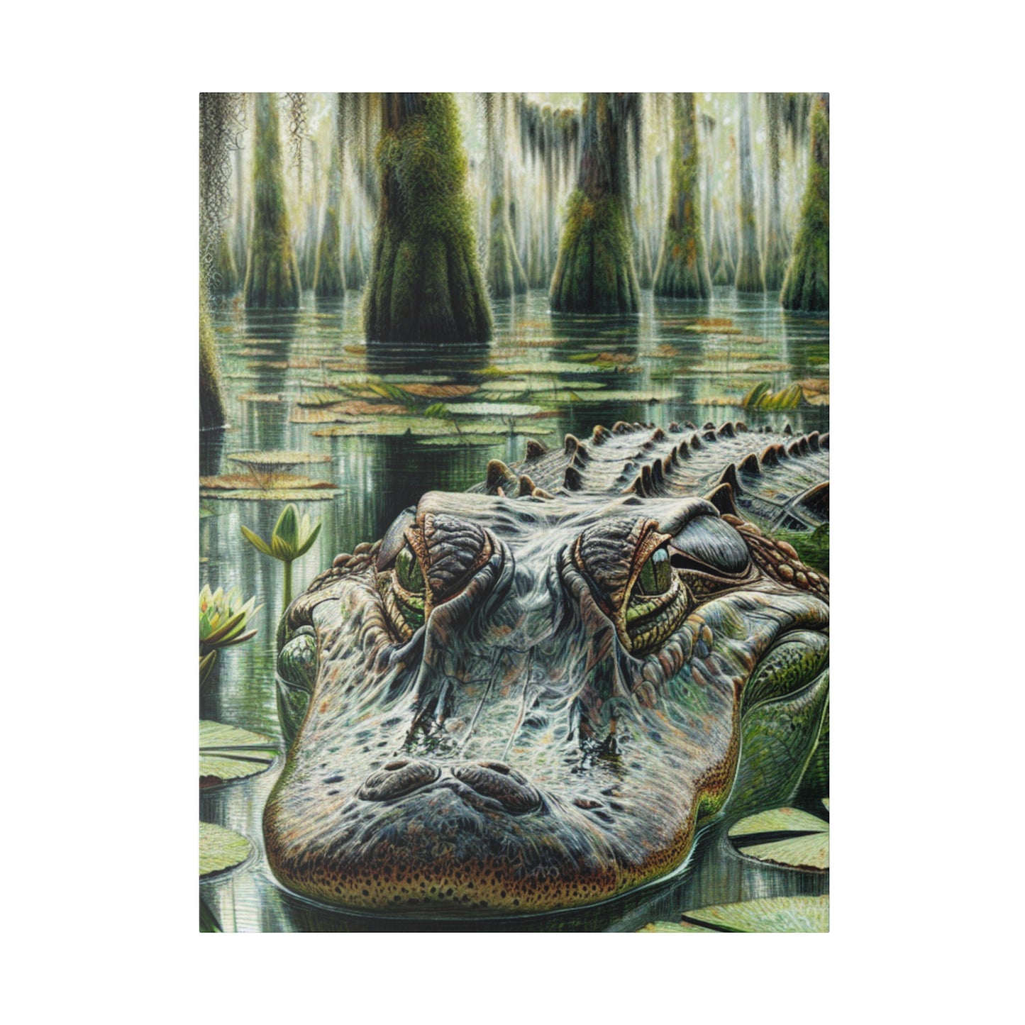 "Alligator Majesty: Exotic Canvas Wall Art"