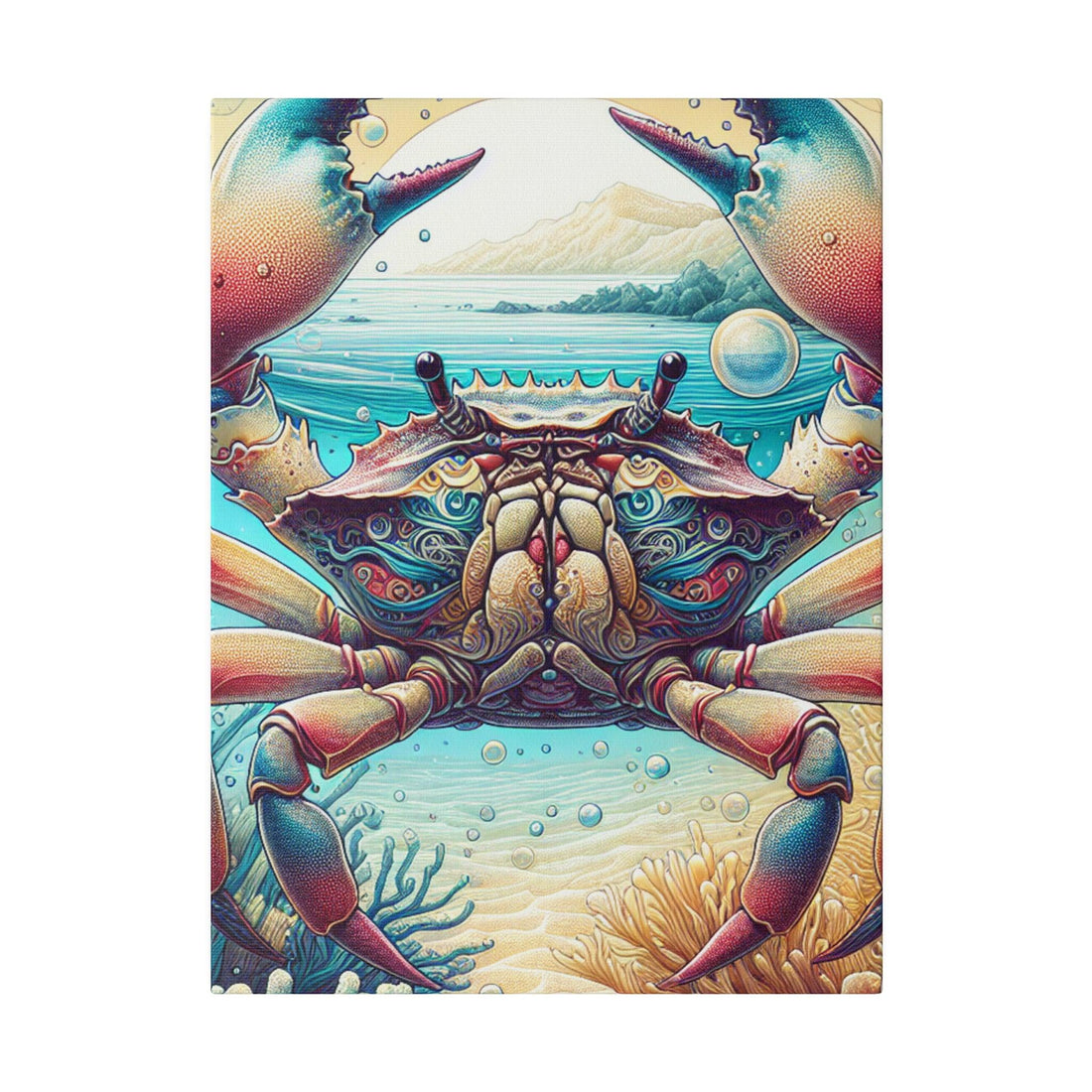 "Crabtacular Tranquility Canvas Wall Art" - Canvas - The Alice Gallery